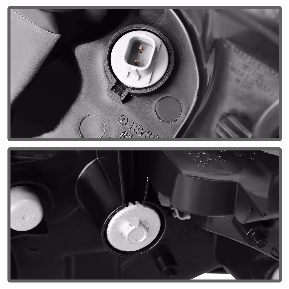 RVNI Fits 2001-2003 Honda Civic 4-Door Sedan Black Headlights Amber Corner Lamps - Image 8