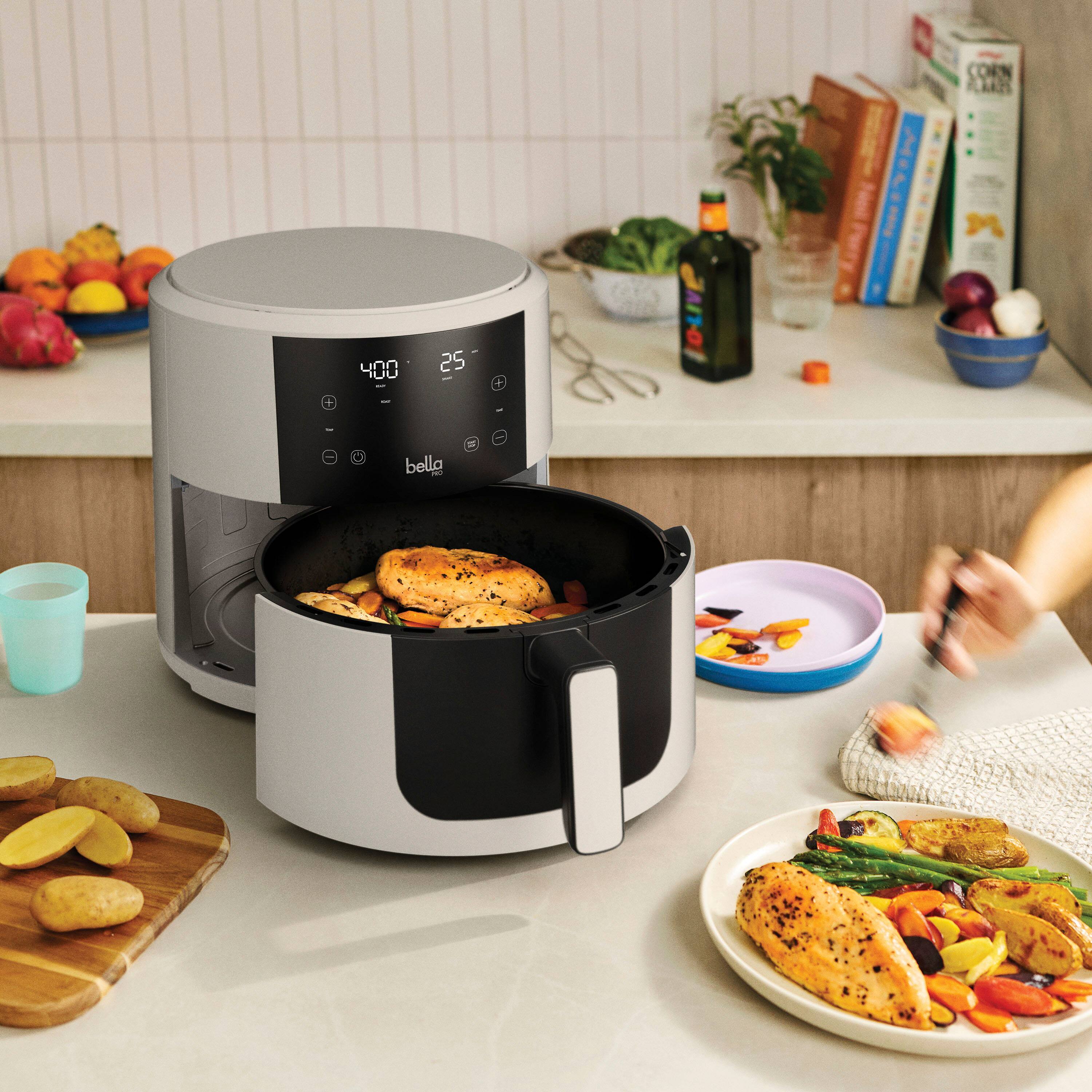 bella PRO - SmartCrisp 8-qt. Touchscreen Air Fryer - Oatmilk - Image 4