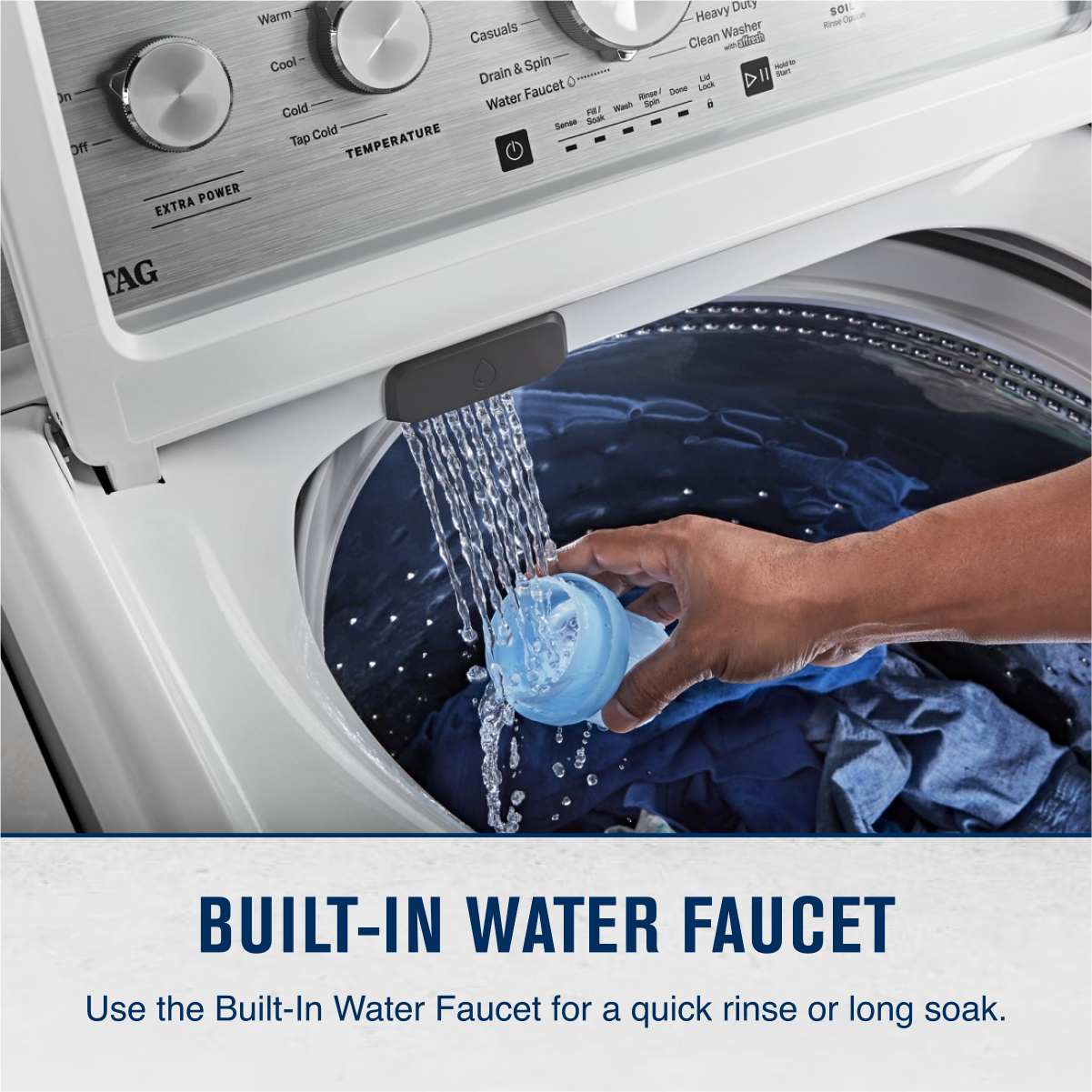 Maytag - 4.5 Cu. Ft. High Efficiency Top Load Washer with Extra Power Button - White - Image 22