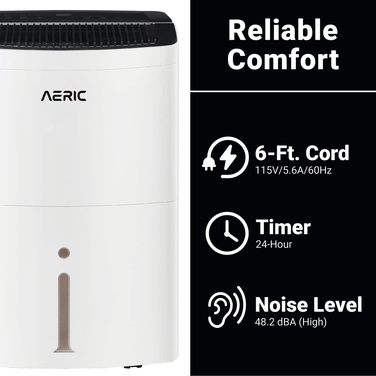 Aeric - 35 Pint Dehumidifier - White - Image 6