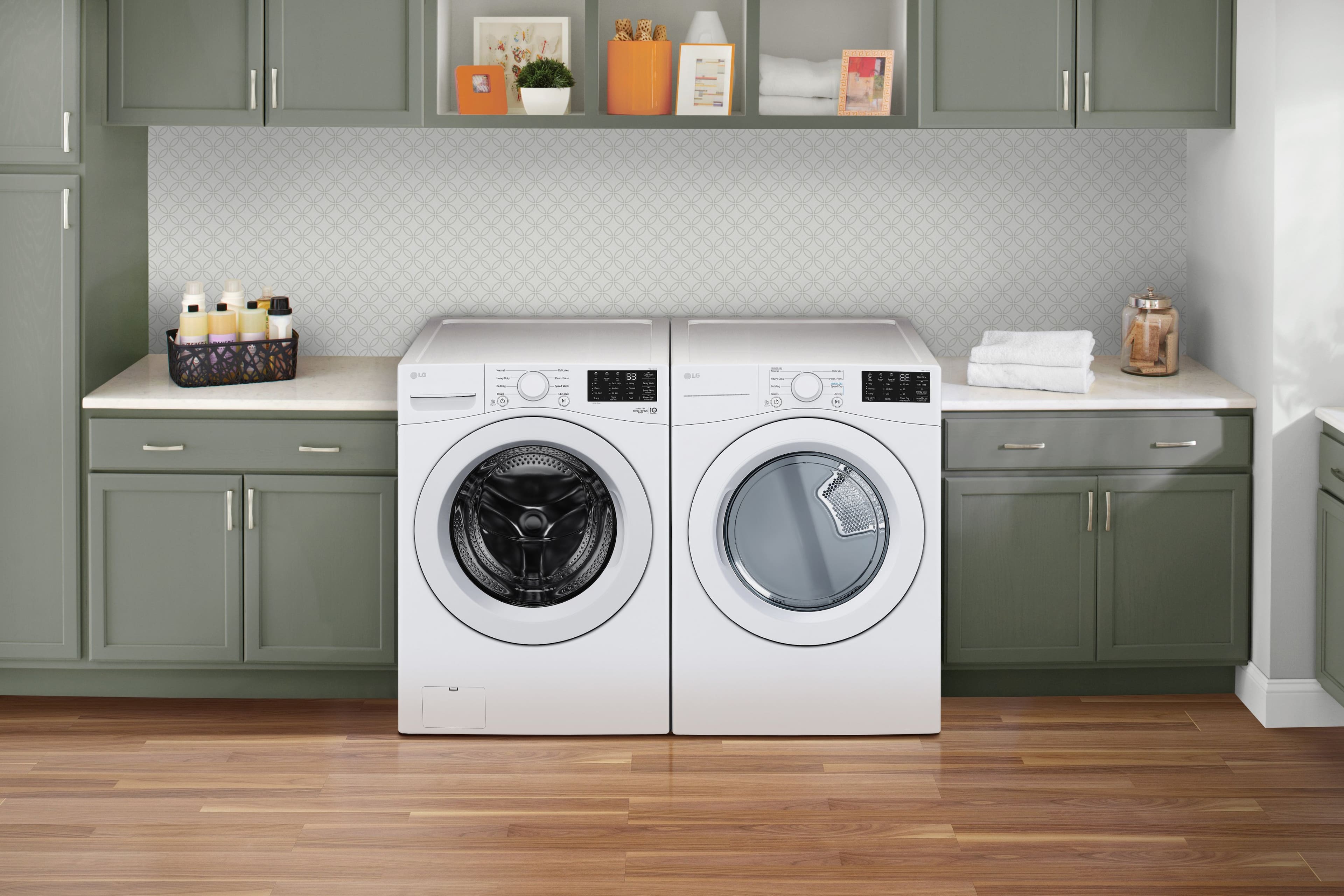 LG - 5.0 Cu. Ft. High-Efficiency Stackable Front Load Washer with 6Motion Technology - White - Image 16