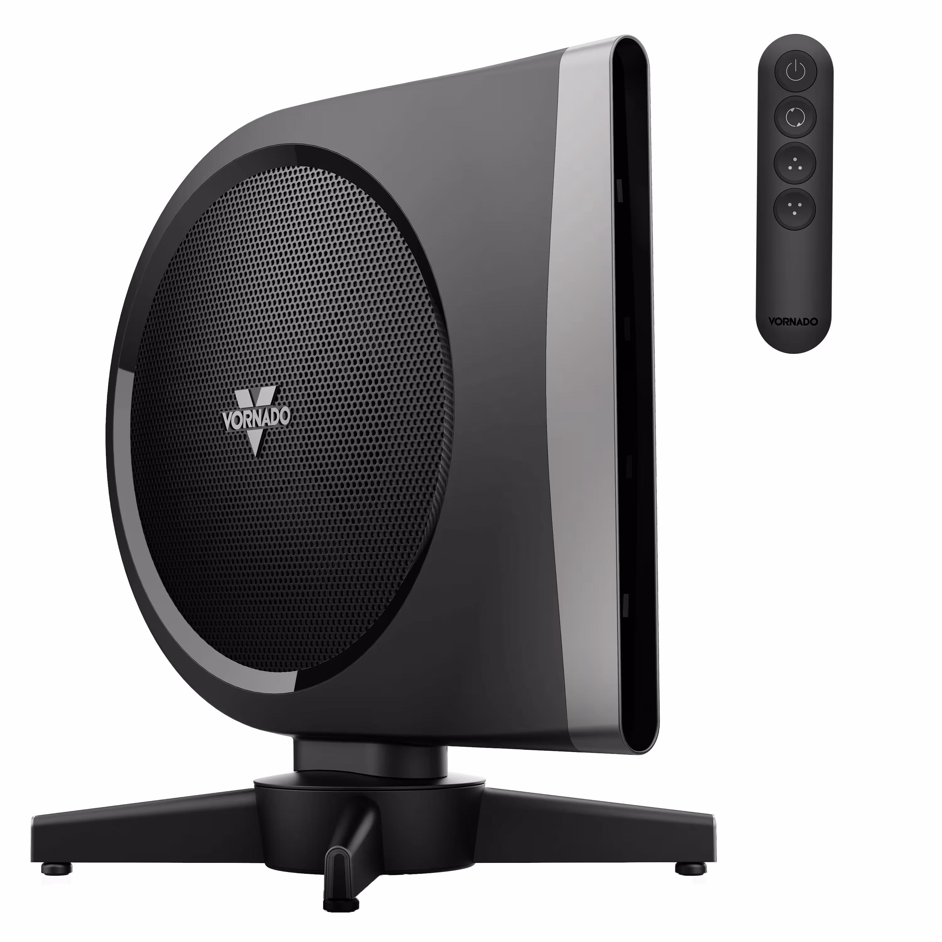 Vornado - Strata Compact Oscillating Floor Fan with Remote, Tower Fan for Whole Room Circulation - Black