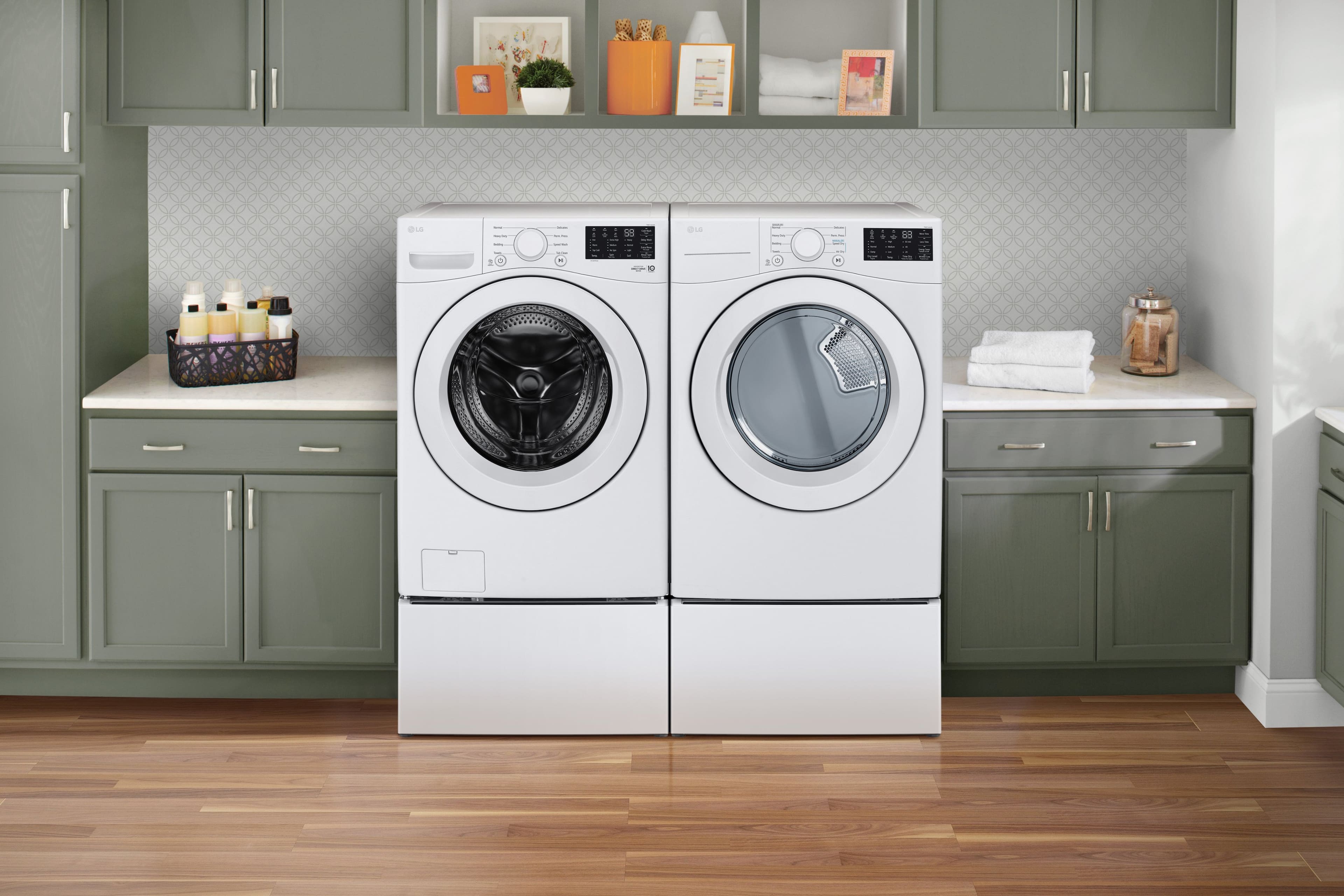 LG - 5.0 Cu. Ft. High-Efficiency Stackable Front Load Washer with 6Motion Technology - White - Image 15
