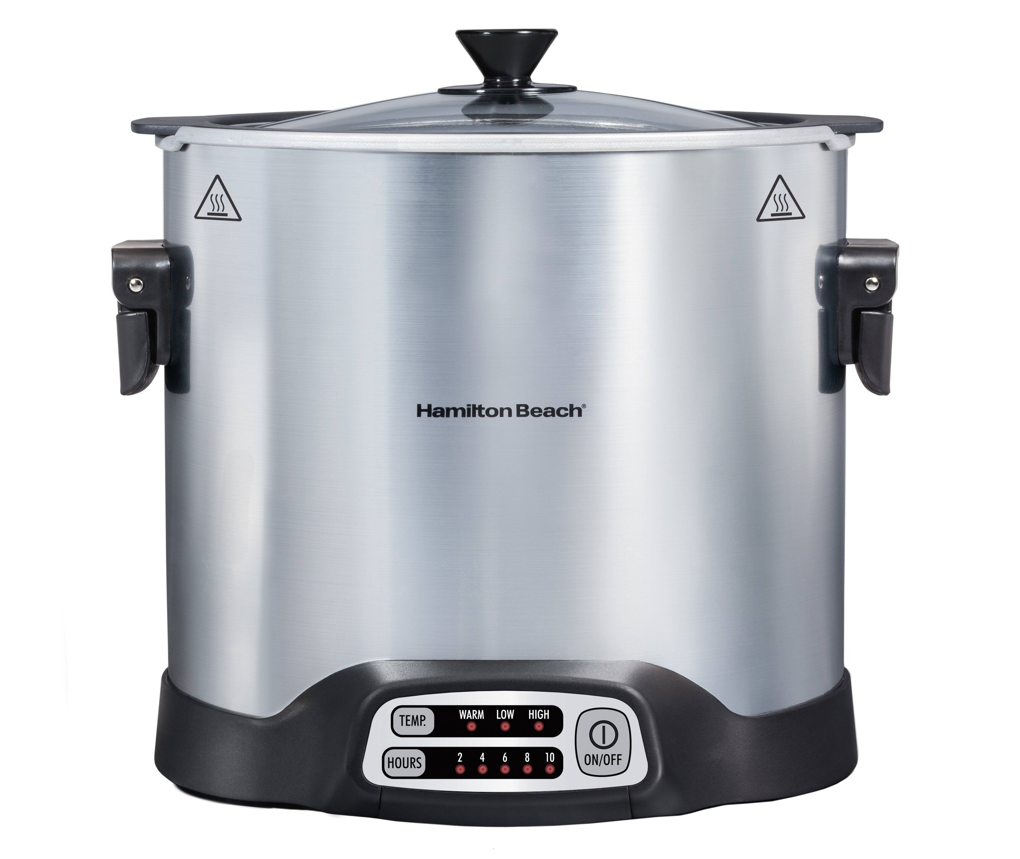 Hamilton Beach - Sear & Cook Stockpot 10 Quart Slow Cooker - SILVER - Image 2