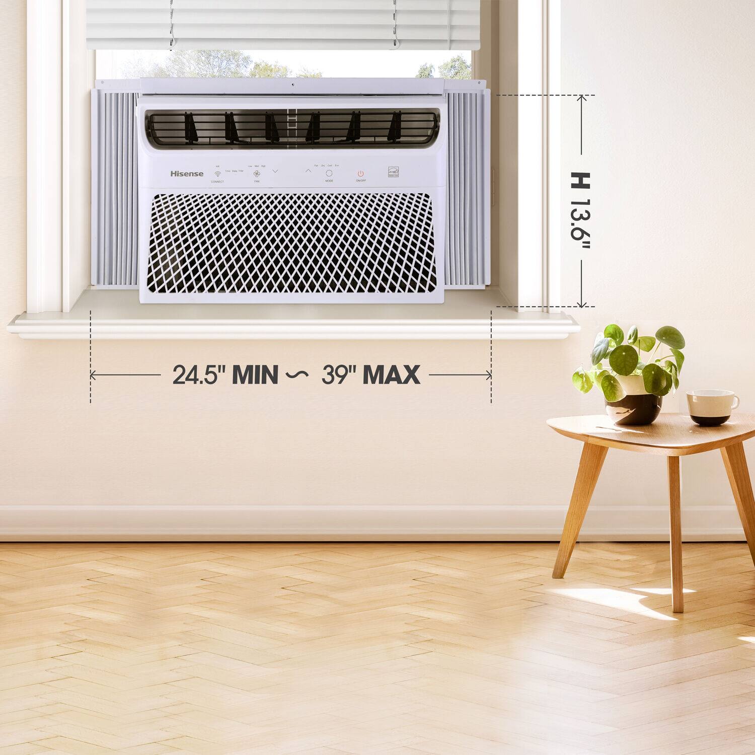 Hisense - 350 sq. ft. 8,000 BTU Smart Window Inverter Air Conditioner with Wi-fi and Remote Control - White - Image 4
