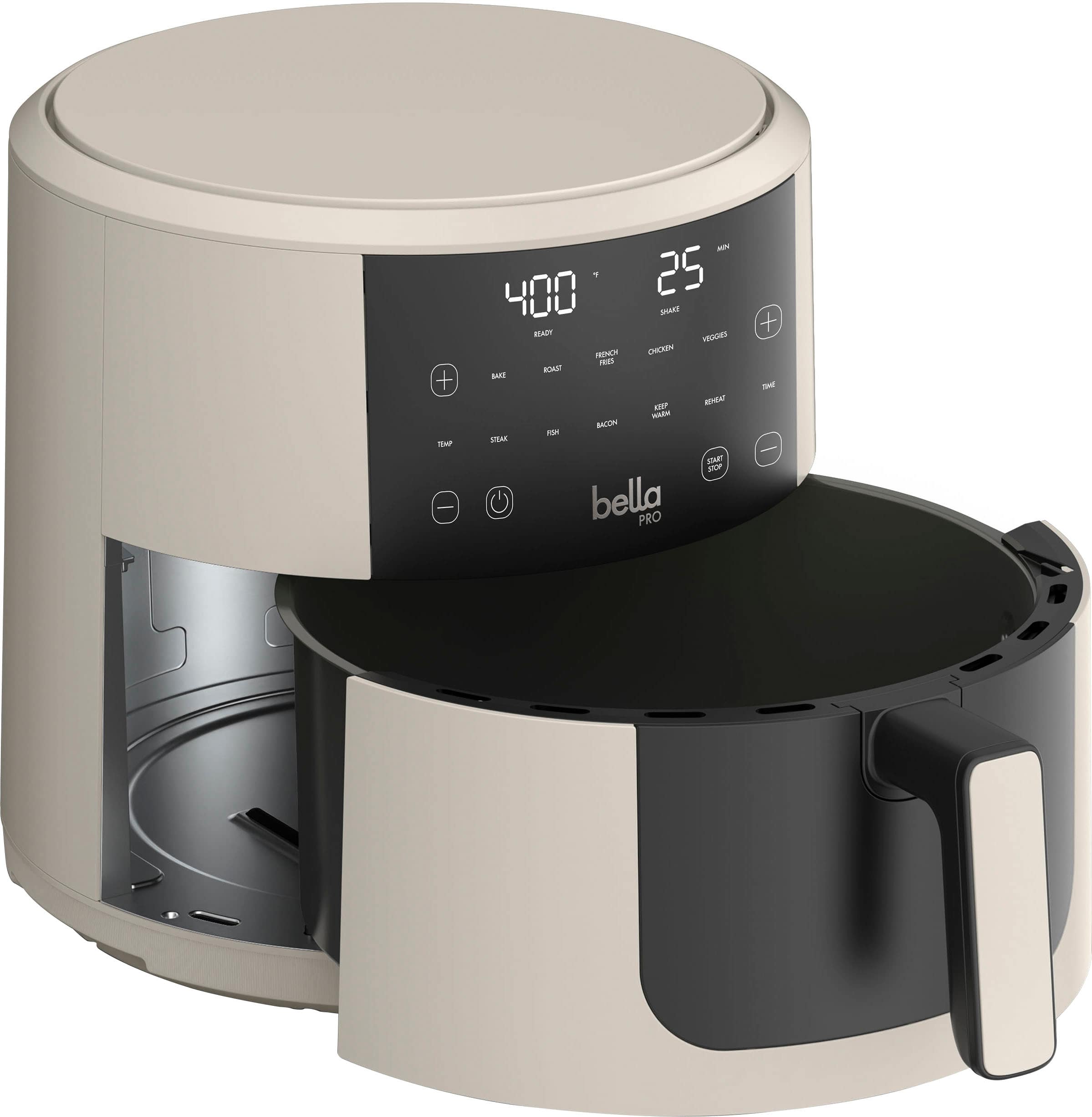 bella PRO - SmartCrisp 8-qt. Touchscreen Air Fryer - Oatmilk - Image 5