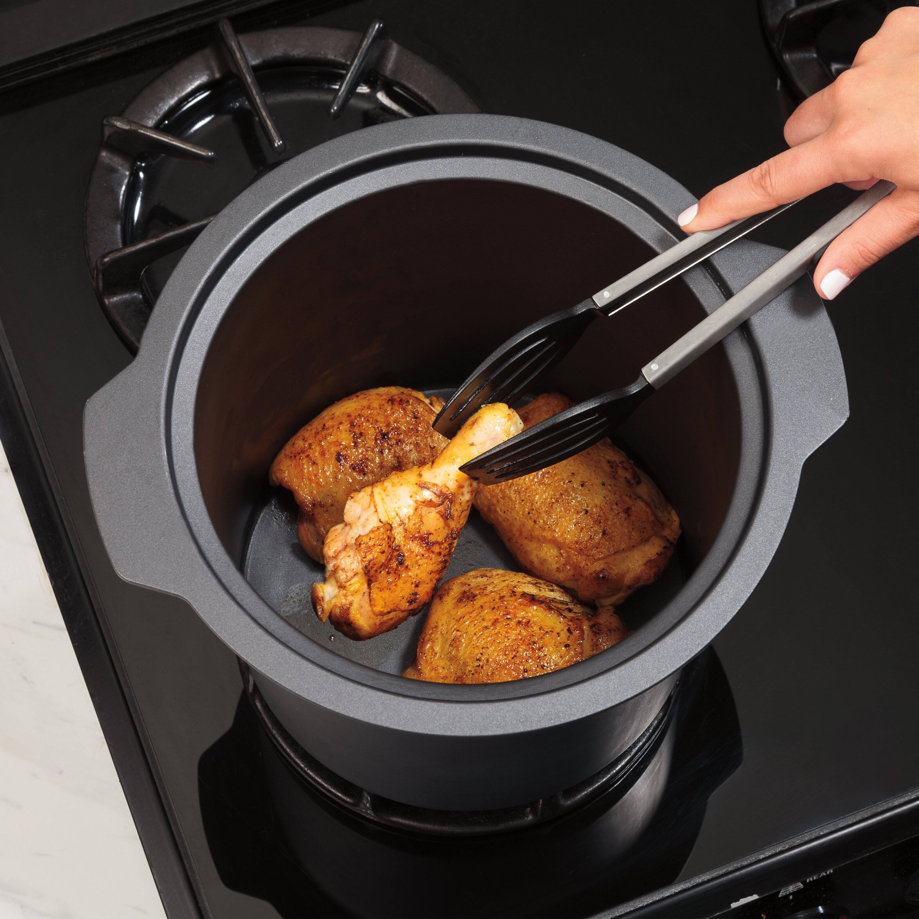 Hamilton Beach - Sear & Cook Stockpot 10 Quart Slow Cooker - SILVER - Image 5