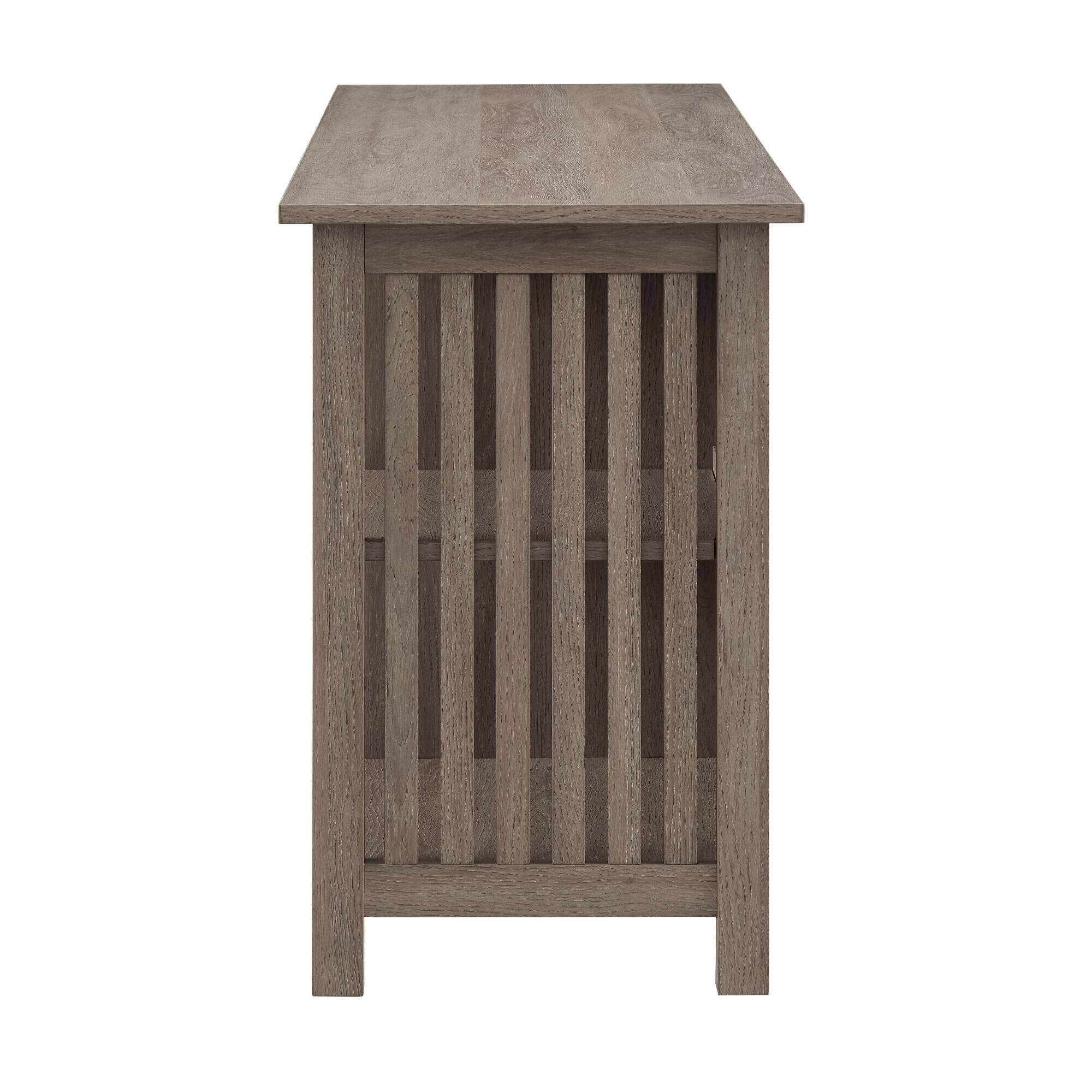 Walker Edison - Mission-Style Fireplace TV Stand for Most TVs up to 65” - Driftwood - Image 7