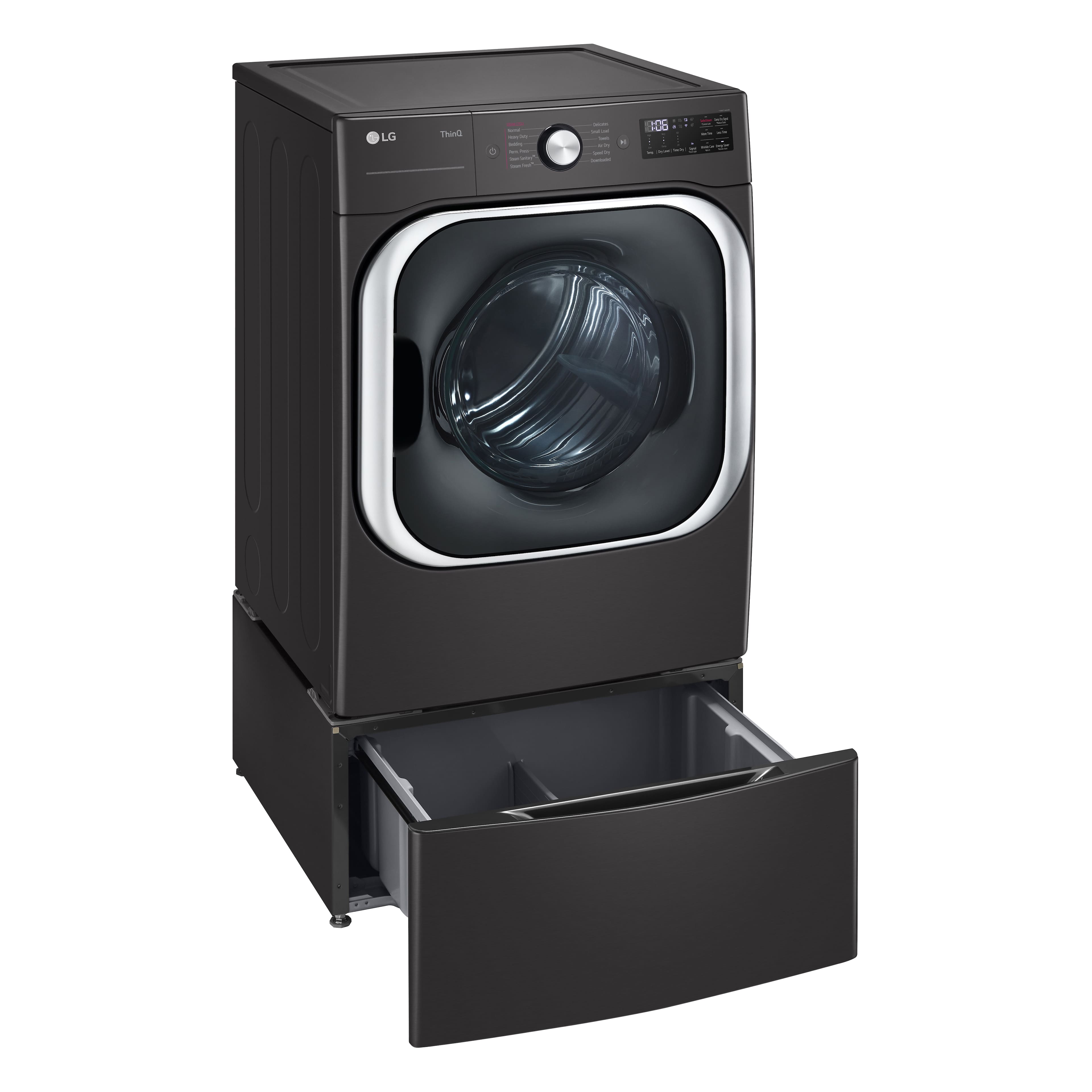 LG - 29" Laundry Pedestal With Storage Drawer - Black Steel - Image 7
