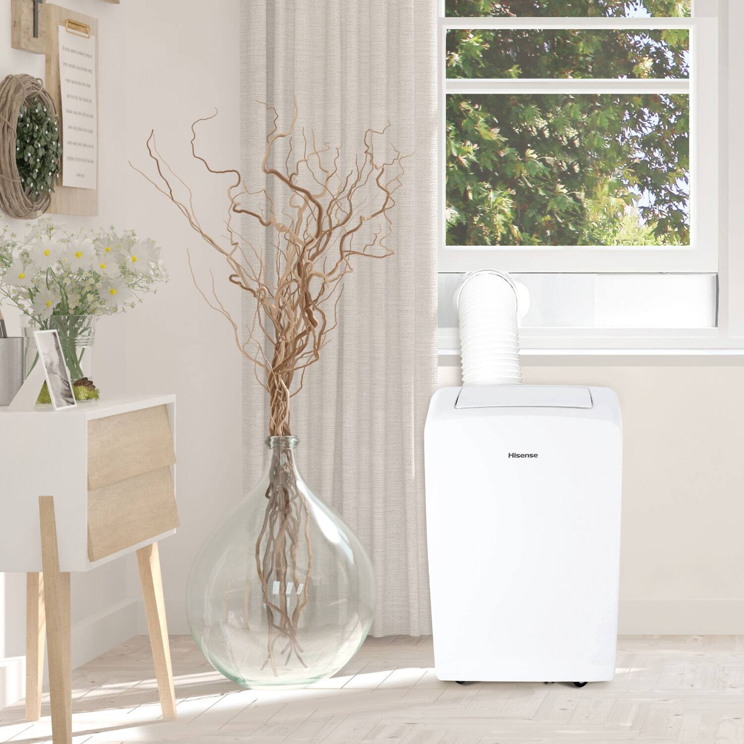Hisense - 8,000 BTU Smart Portable Air Conditioner with Wi-fi and Remote Control - White - Image 6