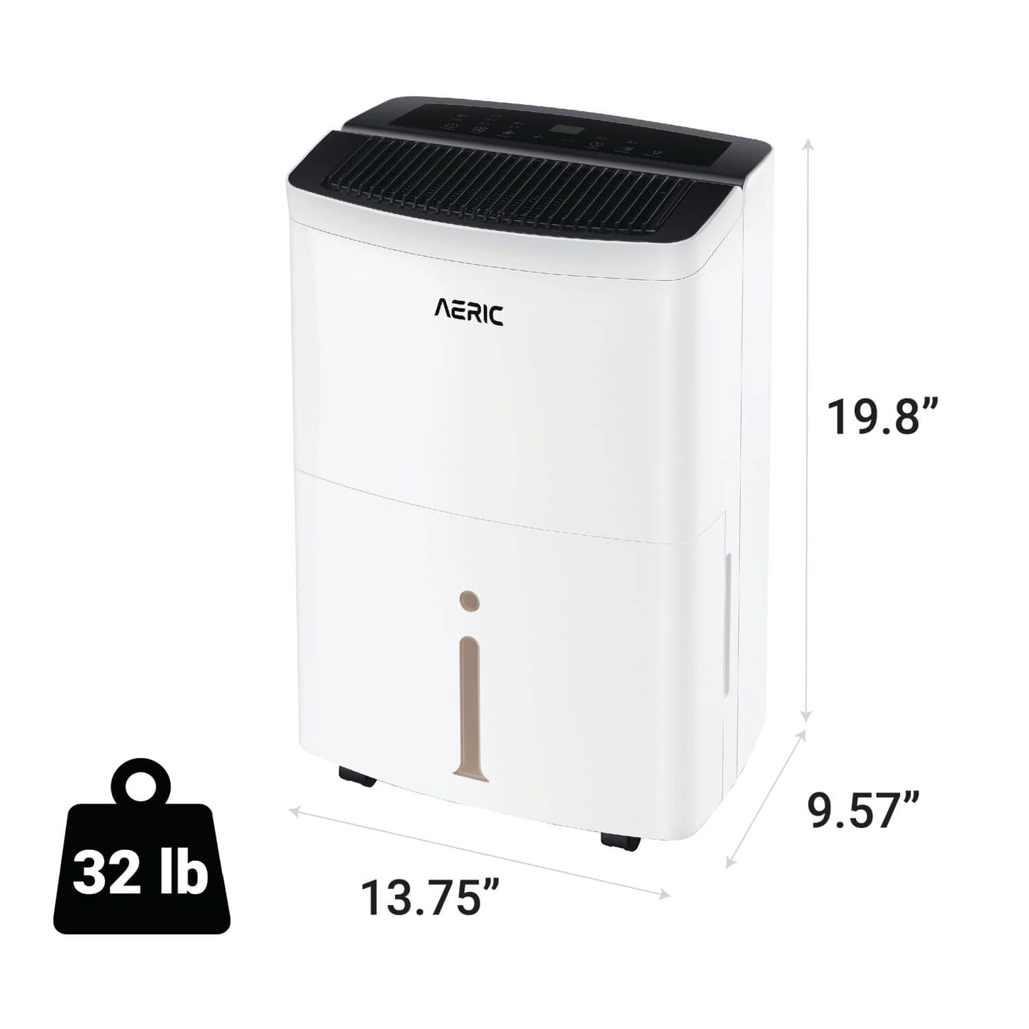 Aeric - 35 Pint Dehumidifier - White - Image 2