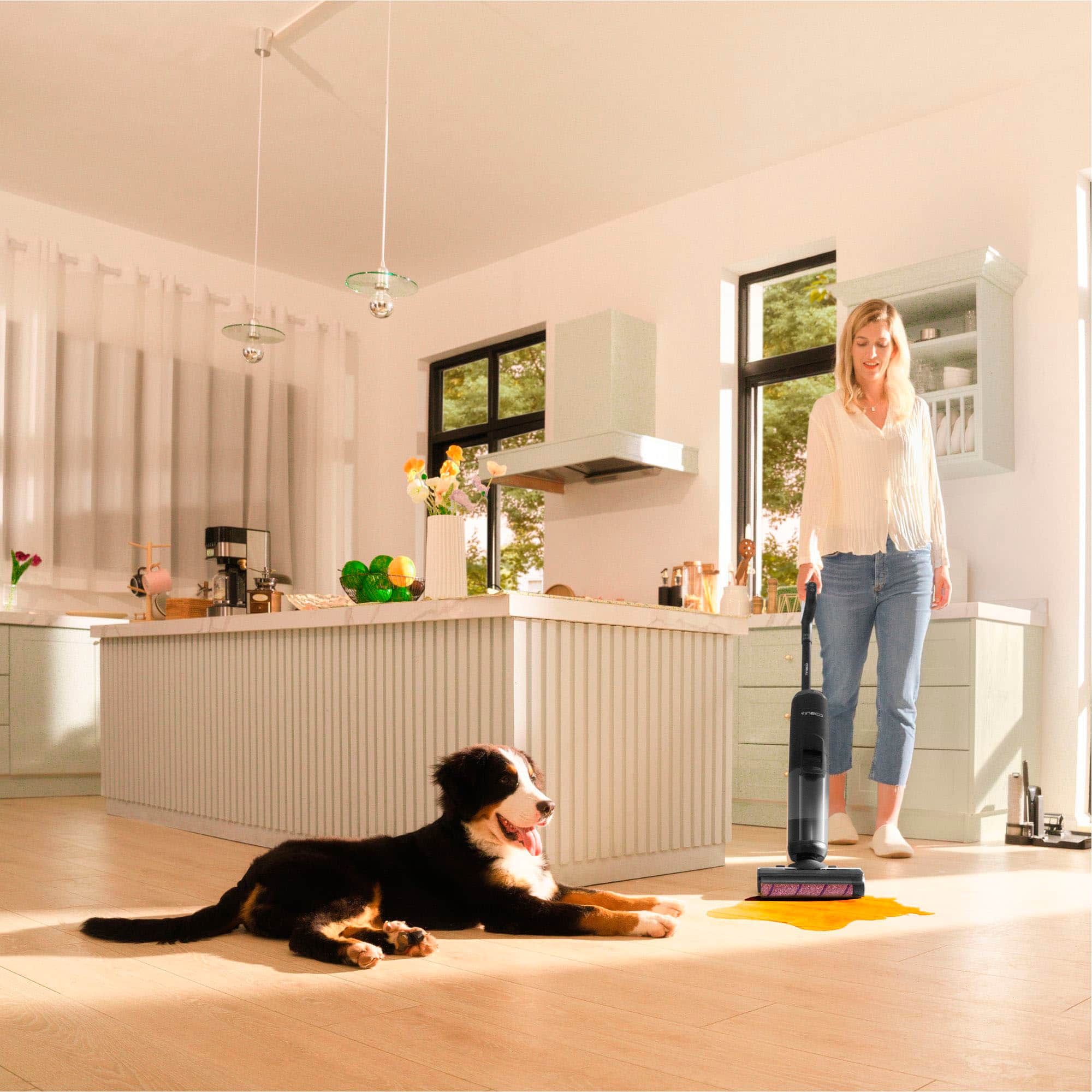 Tineco - Floor Washer Pet Cordless Mop & Vacuum Cleaner - 5 Series - Black - Image 8