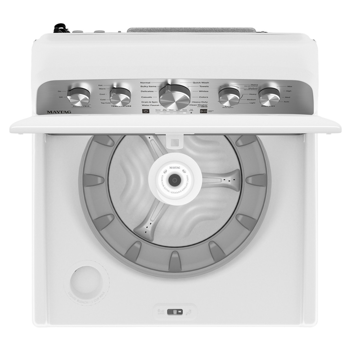 Maytag - 4.5 Cu. Ft. High Efficiency Top Load Washer with Extra Power Button - White - Image 2