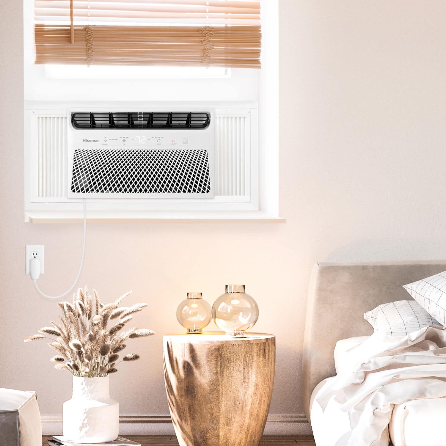 Hisense - 350 sq. ft. 8,000 BTU Smart Window Inverter Air Conditioner with Wi-fi and Remote Control - White - Image 6