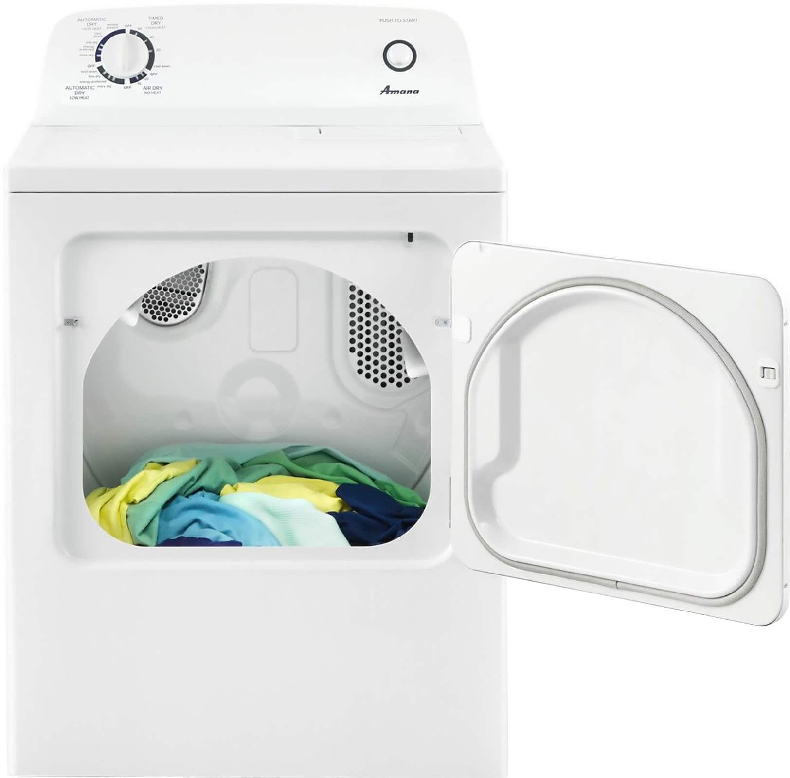 Amana - 6.5 Cu. Ft. Gas Dryer with Automatic Dryness Control - White - Image 6