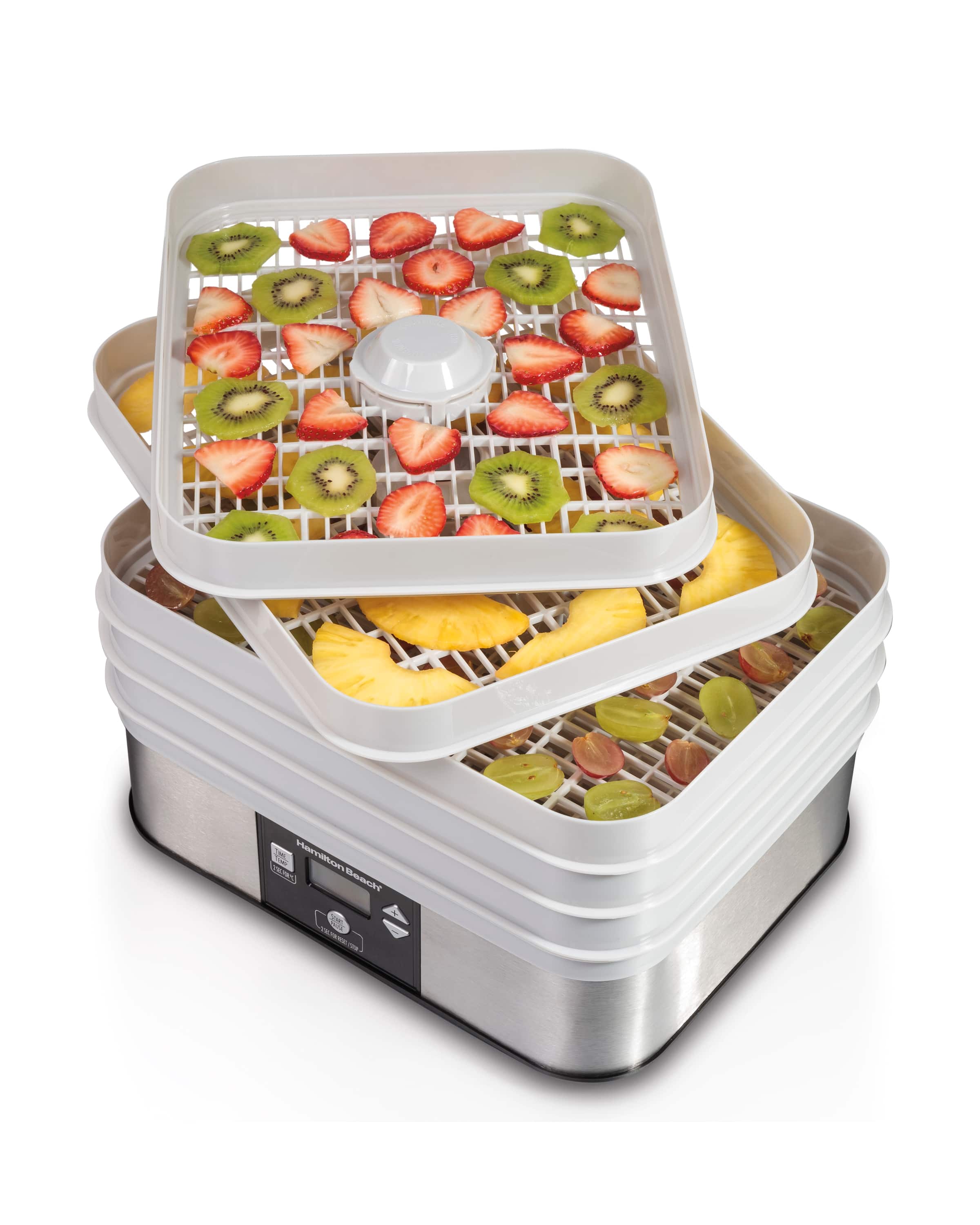 Hamilton Beach - 5-Tray Food Dehydrator - Silver/White - Image 5