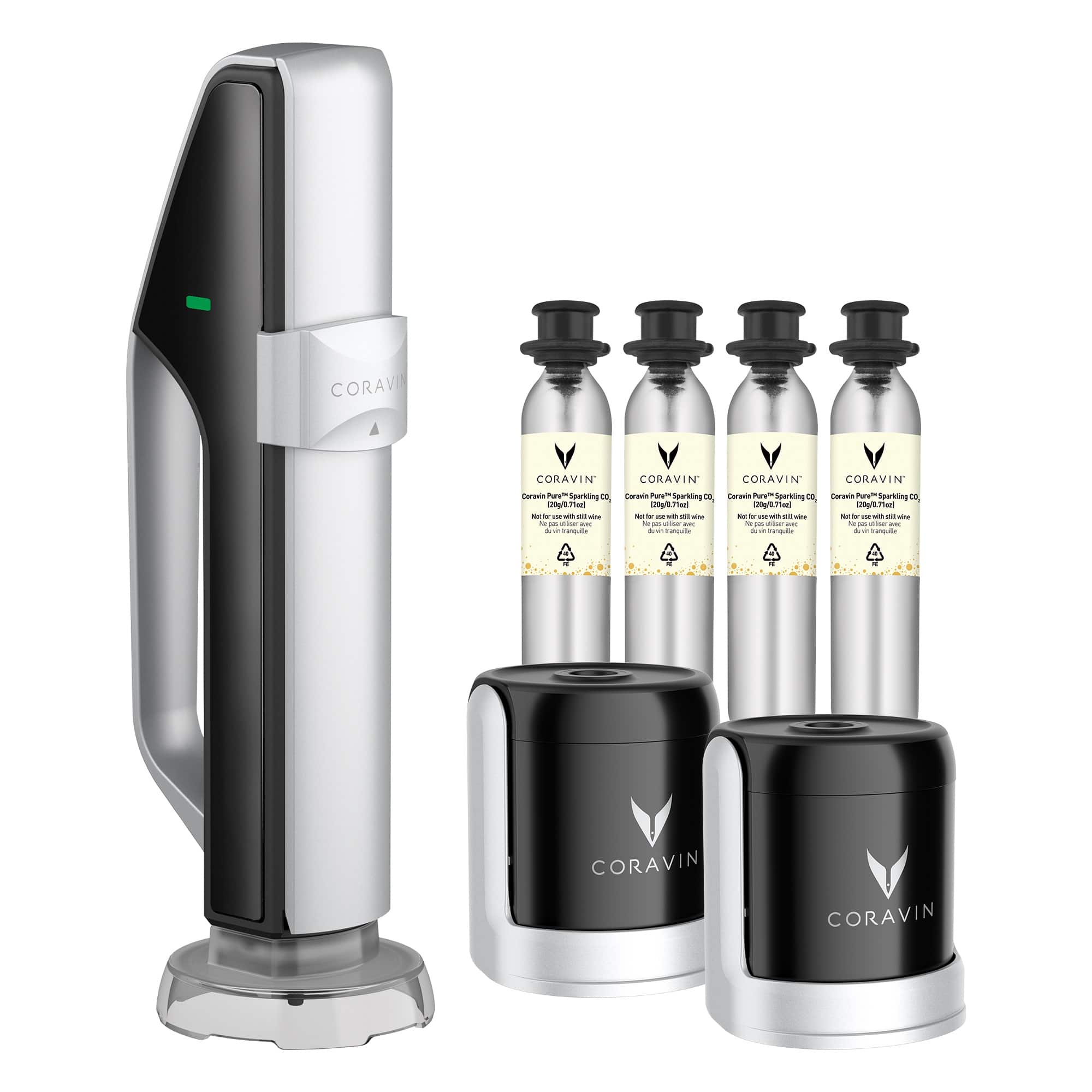 Coravin - Sparkling Wine Preservation System - Black/Silver
