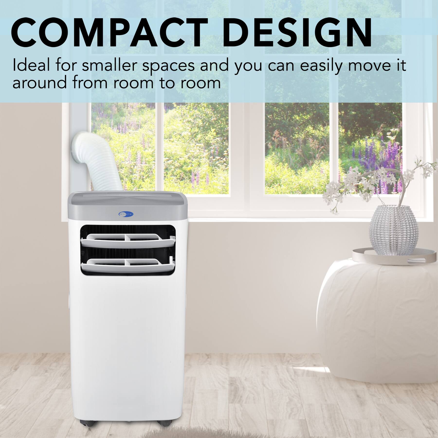Whynter - ARC-115WG 11,000 BTU (6,800 BTU SACC) Compact Portable Air Conditioner, Dehumidifier, and Fan, up to 400 sq ft - White - Image 9