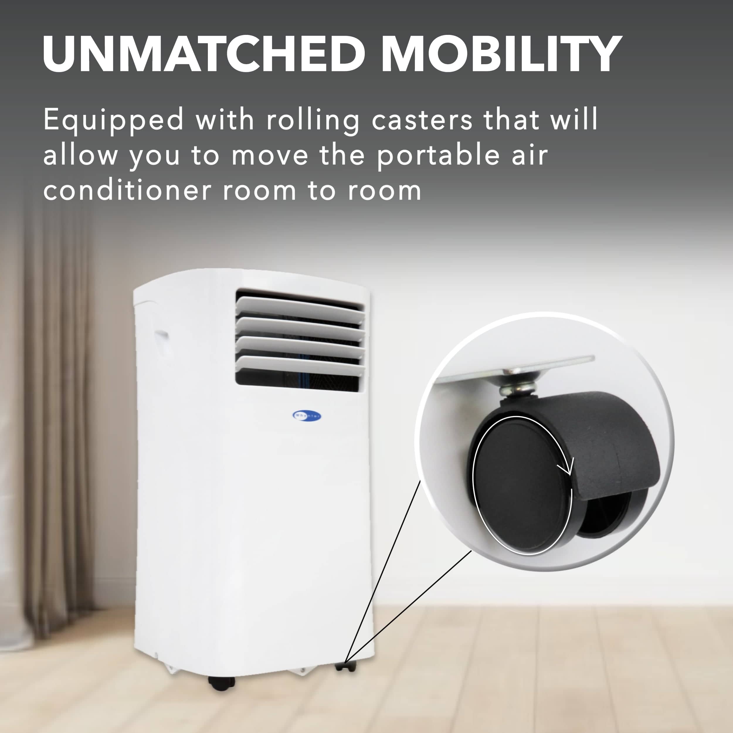 Whynter - ARC-115WG 11,000 BTU (6,800 BTU SACC) Compact Portable Air Conditioner, Dehumidifier, and Fan, up to 400 sq ft - White - Image 5