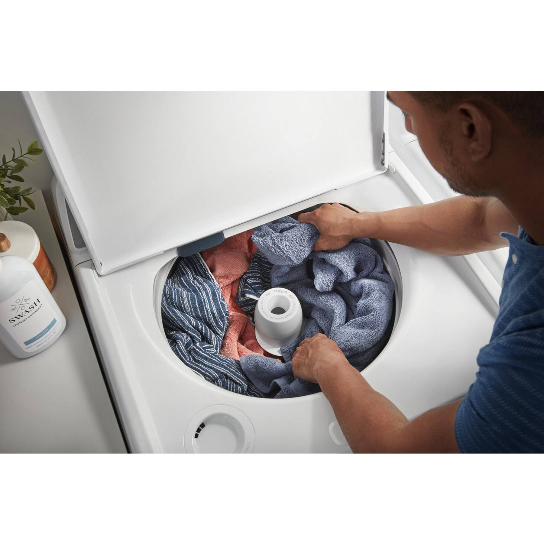 Maytag - 4.5 Cu. Ft. High Efficiency Top Load Washer with Extra Power Button - White - Image 8