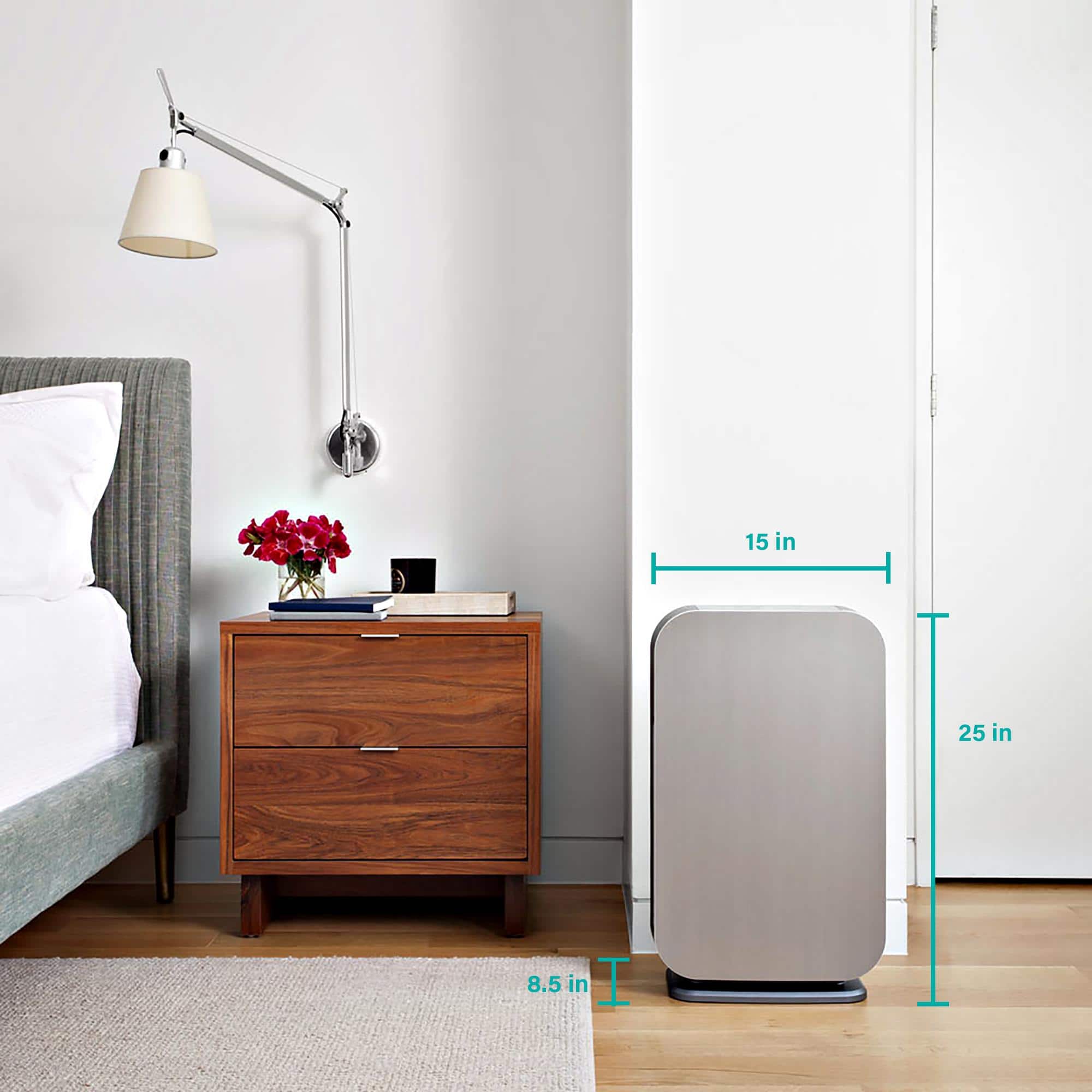 Alen - BreatheSmart 45i 800 SqFt Air Purifier with Pure HEPA Filter for Allergens, Dust & Mold - White - Image 4