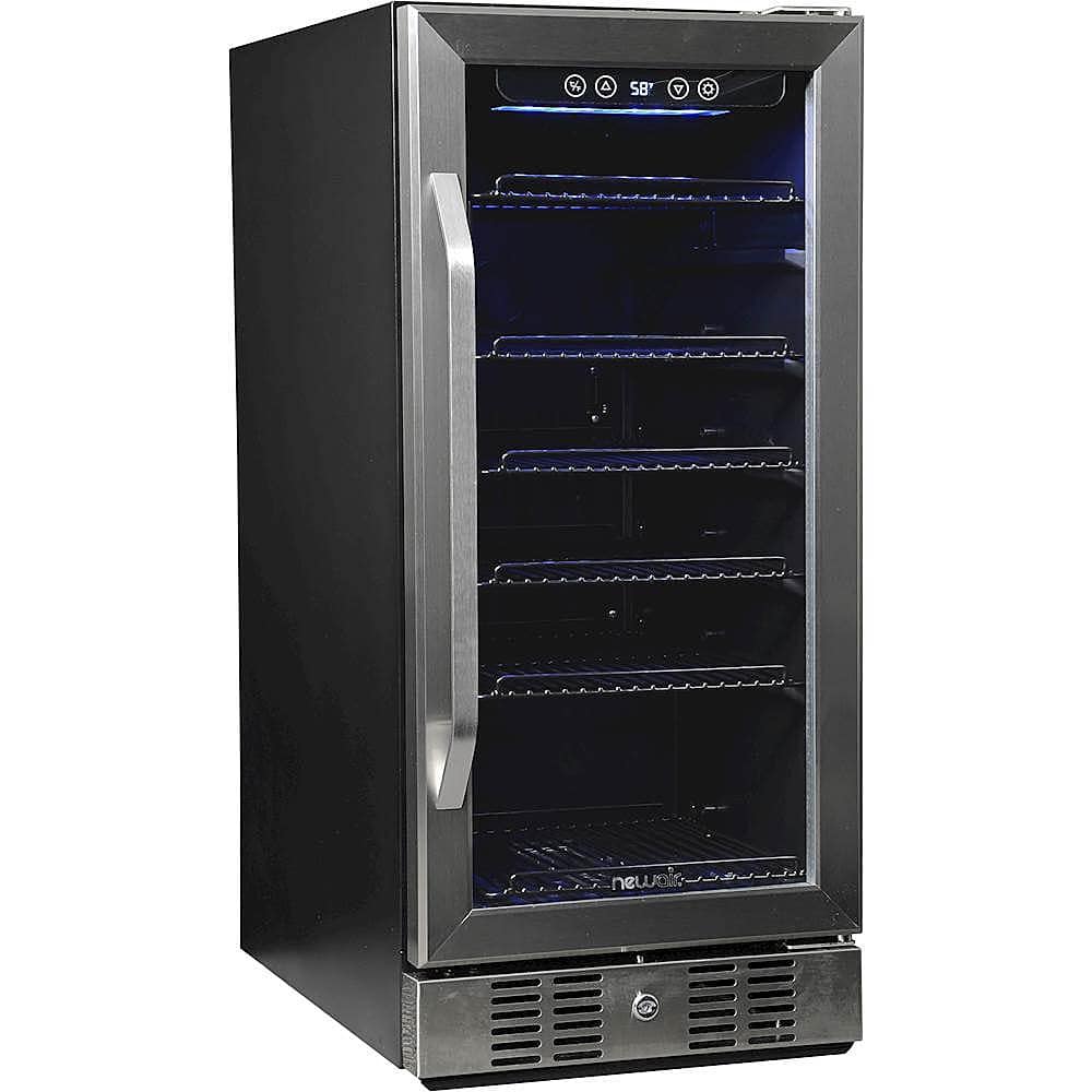 NewAir - 96-Can Built-In Beverage Cooler with Precision Temperature Controls and Adjustable Shelves - Stainless Steel - Image 2