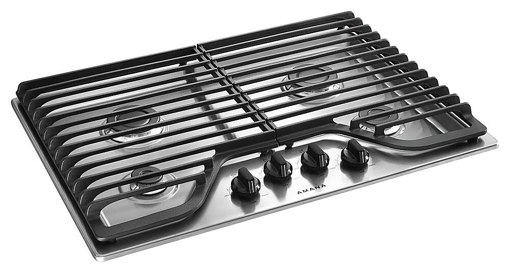 Amana - 30" Built-In Gas Cooktop - Stainless Steel - Image 2