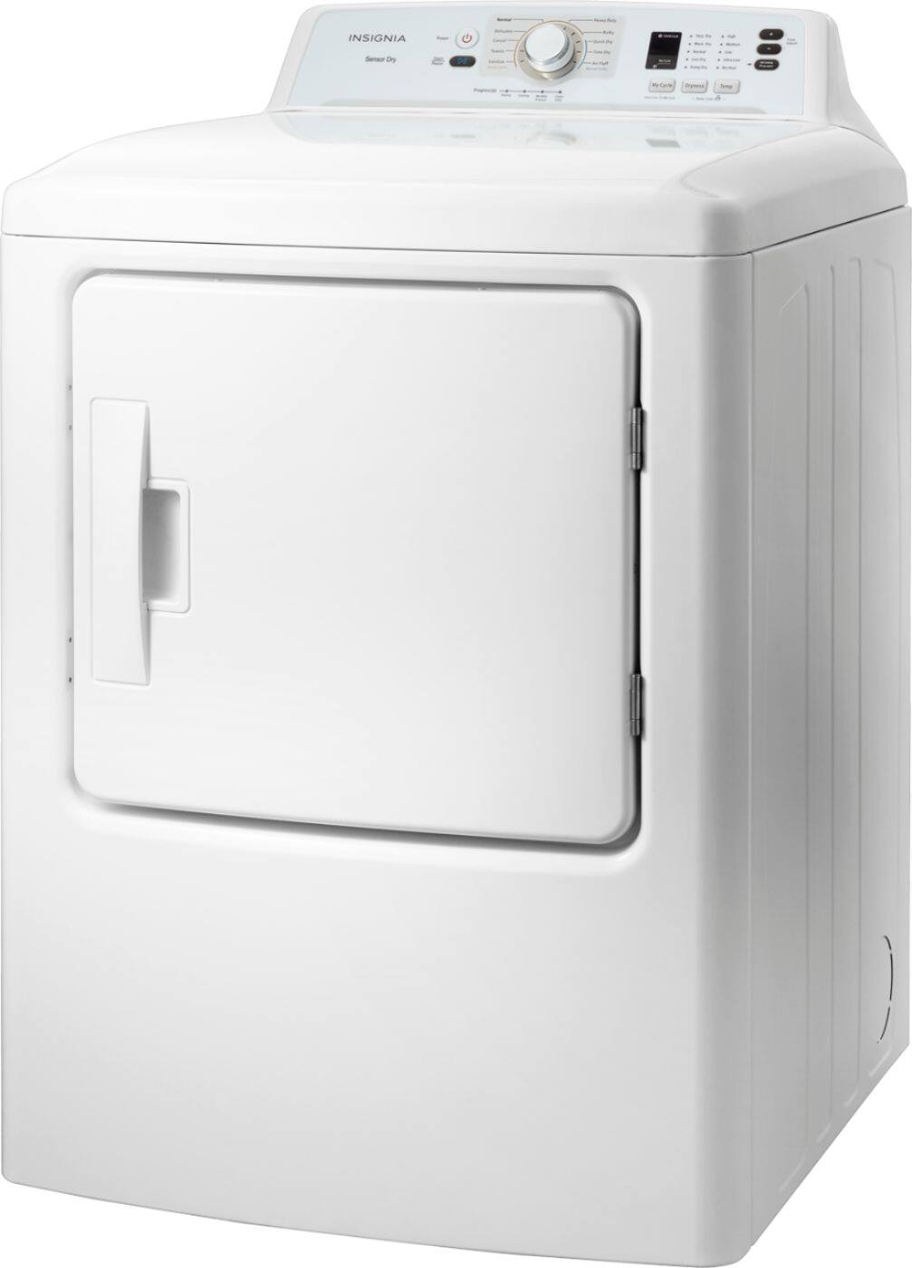 Insignia™ - 6.7 Cu. Ft. Gas Dryer with Sensor Dry and My Cycle Memory - White - Image 3