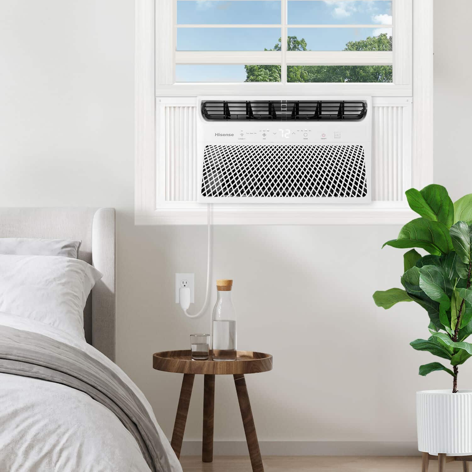 Hisense - 350 sq. ft. 8,000 BTU Smart Window Inverter Air Conditioner with Wi-fi and Remote Control - White - Image 7