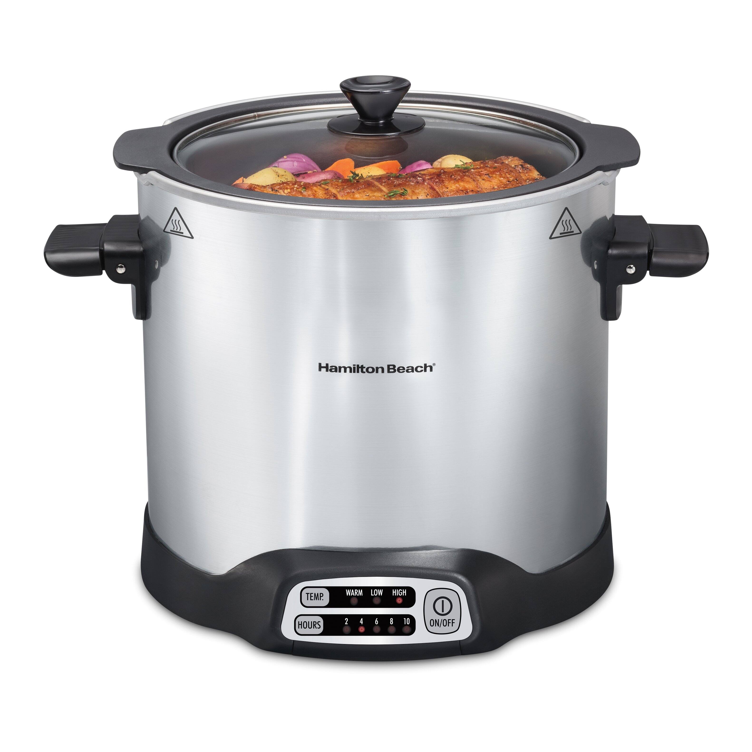 Hamilton Beach - Sear & Cook Stockpot 10 Quart Slow Cooker - SILVER - Image 3