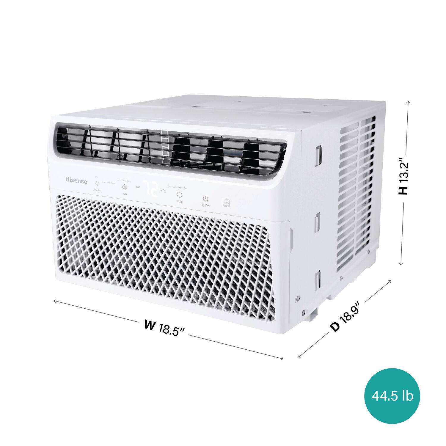 Hisense - 350 sq. ft. 8,000 BTU Smart Window Inverter Air Conditioner with Wi-fi and Remote Control - White - Image 5