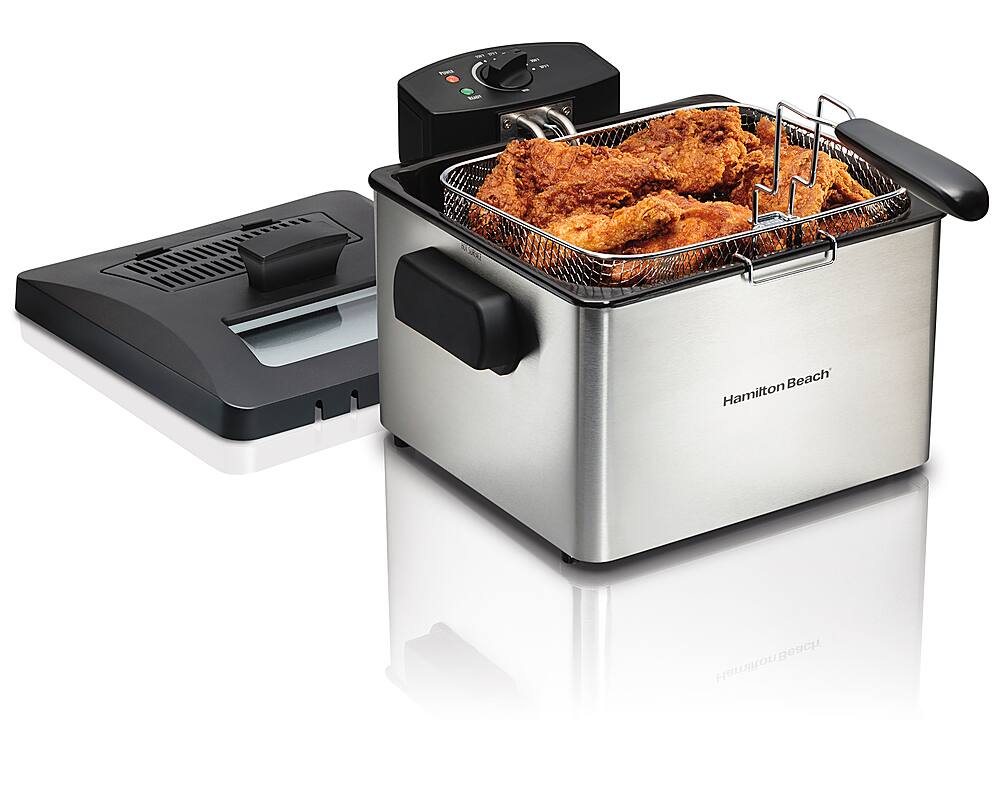 Hamilton Beach - 5.3 qt. Deep Fryer - Silver - Image 2