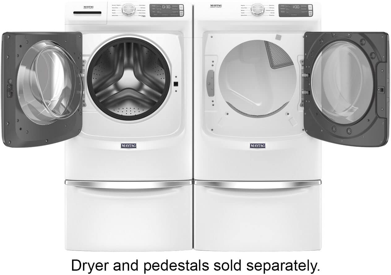Maytag - 4.5 Cu. Ft. High-Efficiency Stackable Front Load Washer with Steam and Fresh Spin - White - Image 11
