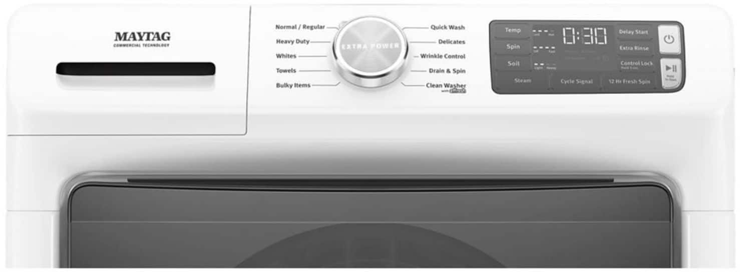 Maytag - 4.5 Cu. Ft. High-Efficiency Stackable Front Load Washer with Steam and Fresh Spin - White - Image 16