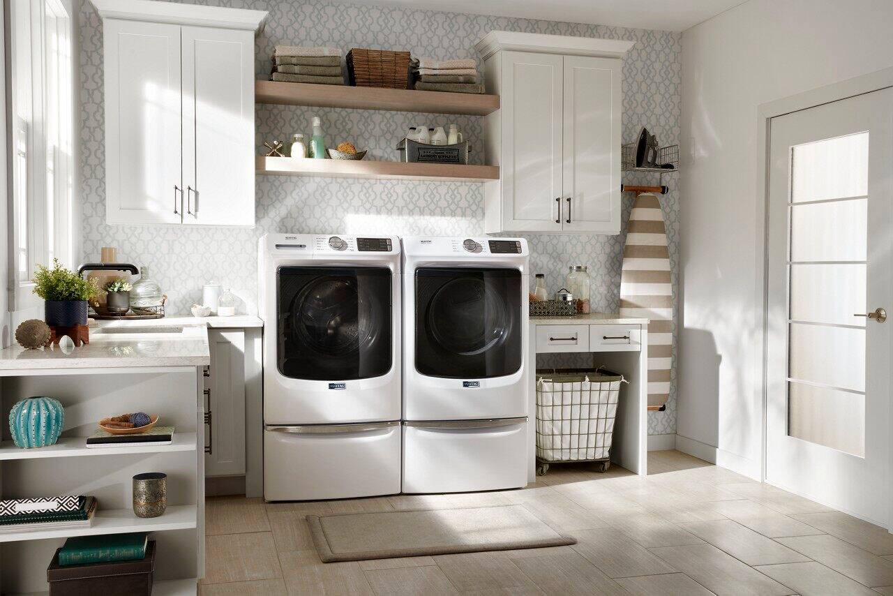 Maytag - 4.5 Cu. Ft. High-Efficiency Stackable Front Load Washer with Steam and Fresh Spin - White - Image 12