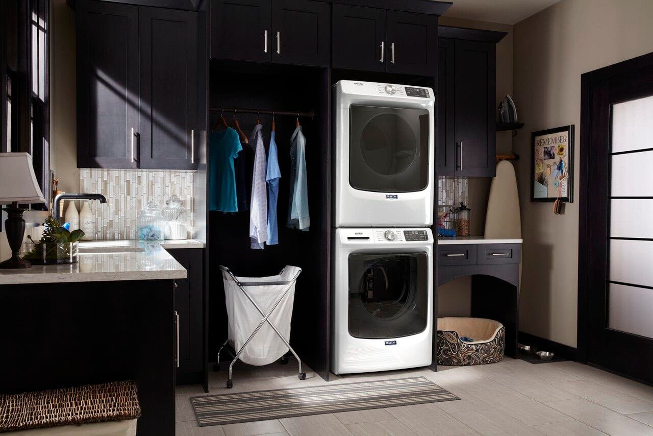 Maytag - 4.5 Cu. Ft. High-Efficiency Stackable Front Load Washer with Steam and Fresh Spin - White - Image 10