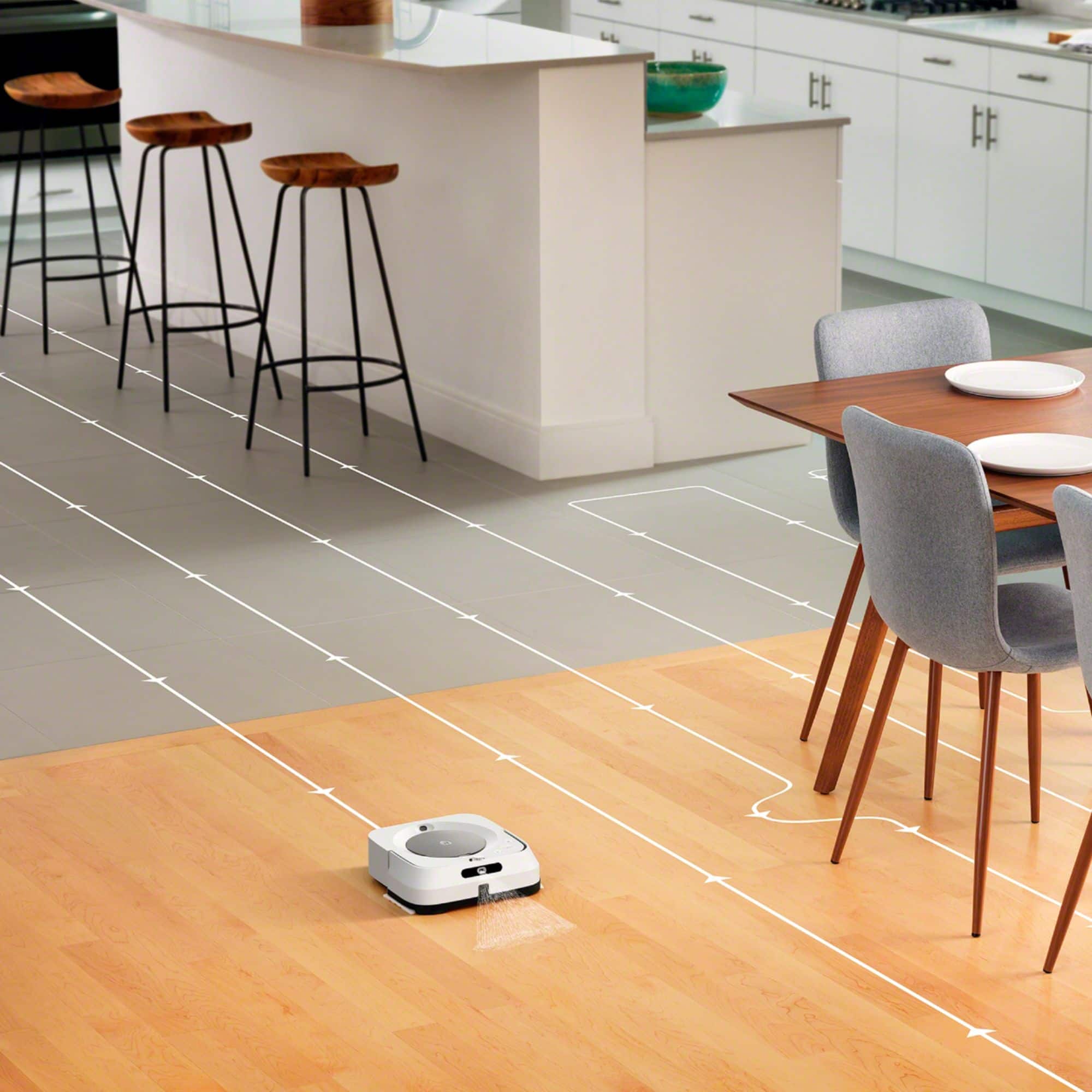 iRobot - Braava jet m6 Wi-Fi Connected Robot Mop - White - Image 6