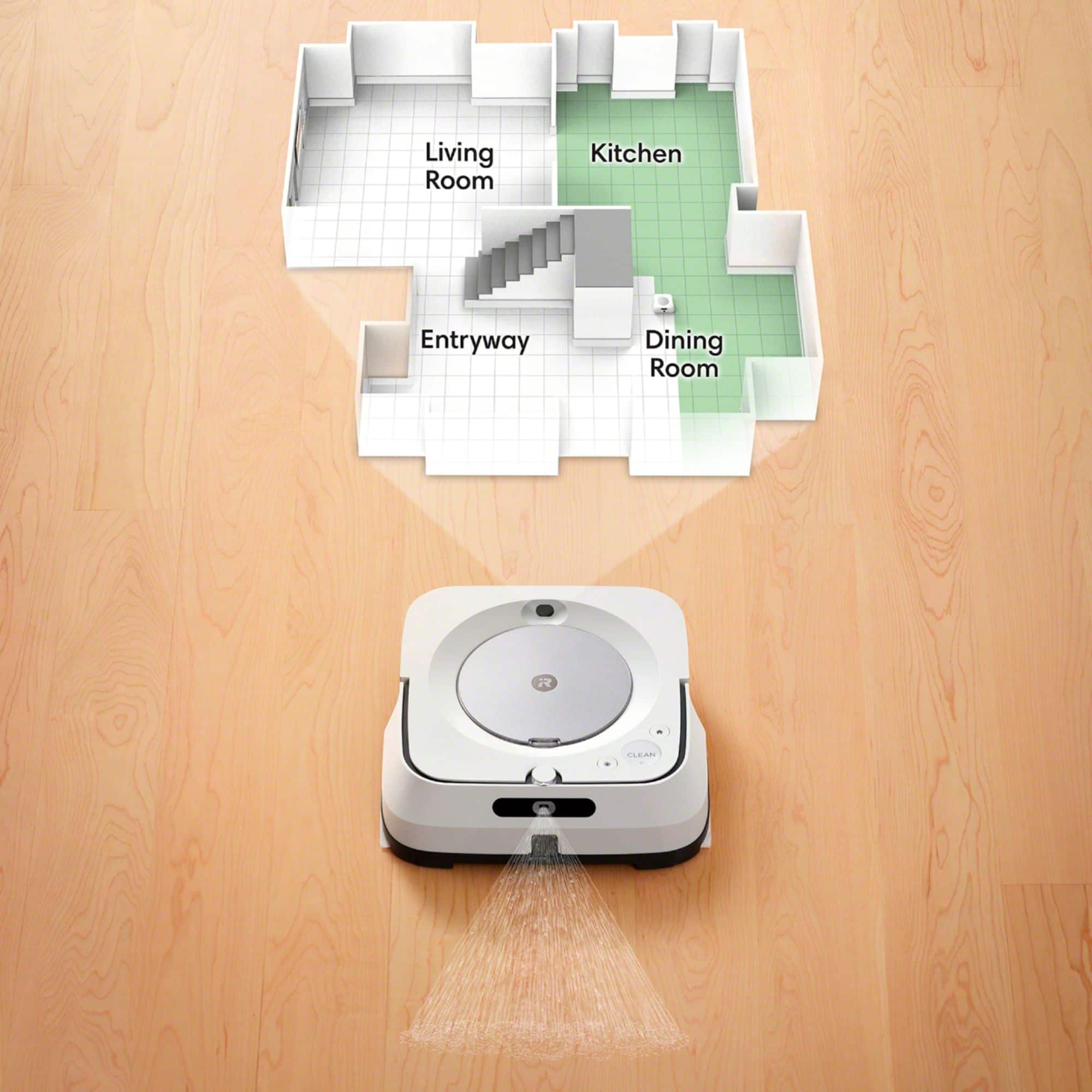 iRobot - Braava jet m6 Wi-Fi Connected Robot Mop - White - Image 7