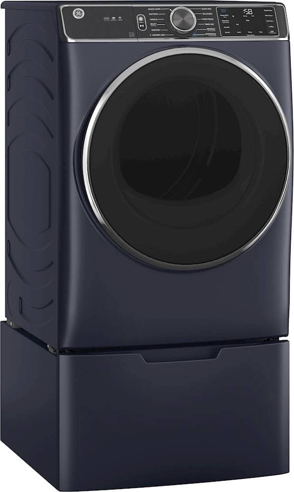 GE - Washer/Dryer Laundry Pedestal with Storage Drawer - Sapphire Blue - Image 6
