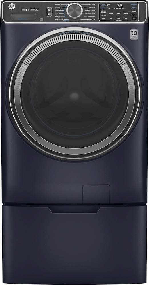 GE - Washer/Dryer Laundry Pedestal with Storage Drawer - Sapphire Blue - Image 7