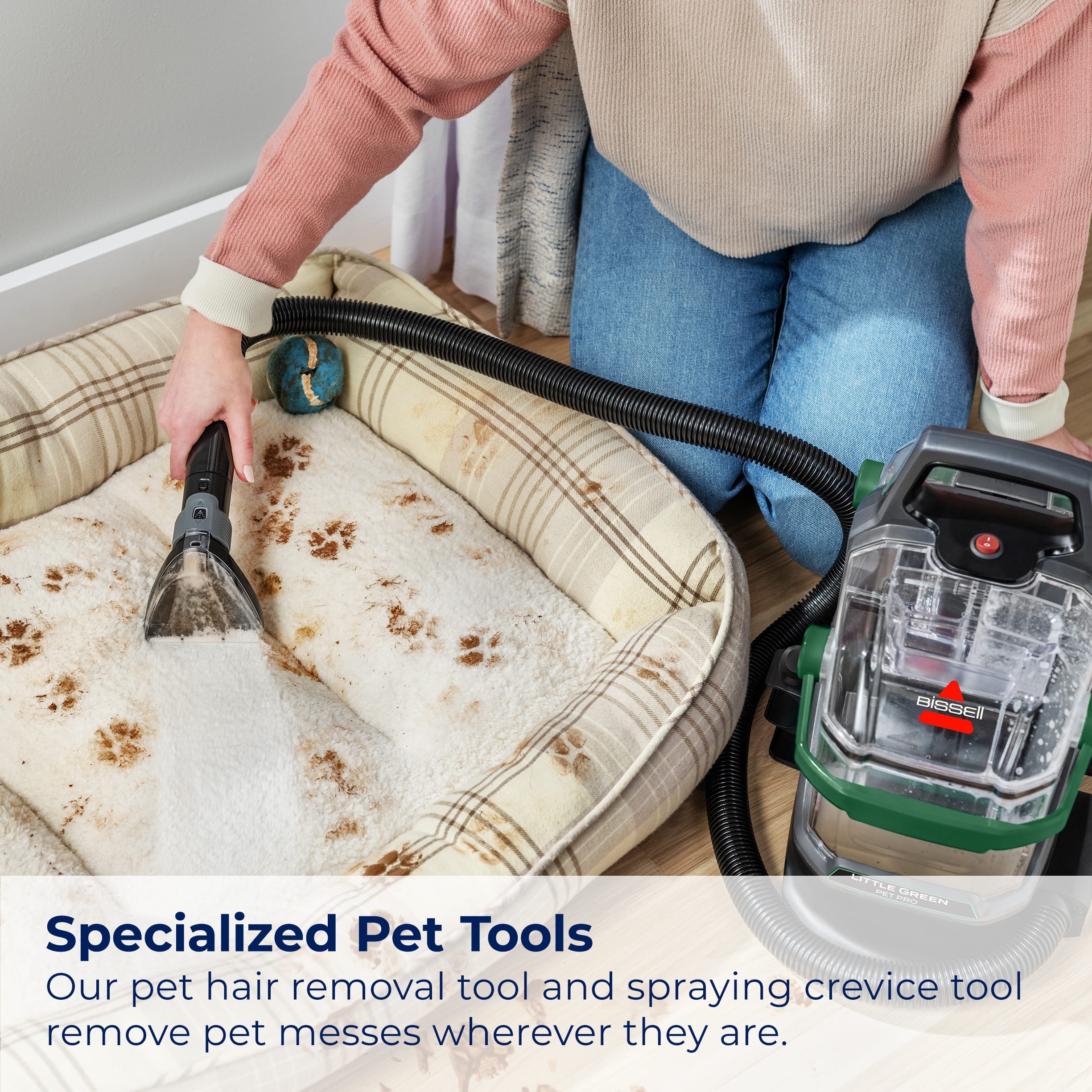 BISSELL - Little Pet Pro Portable Carpet Cleaner - Green - Image 5