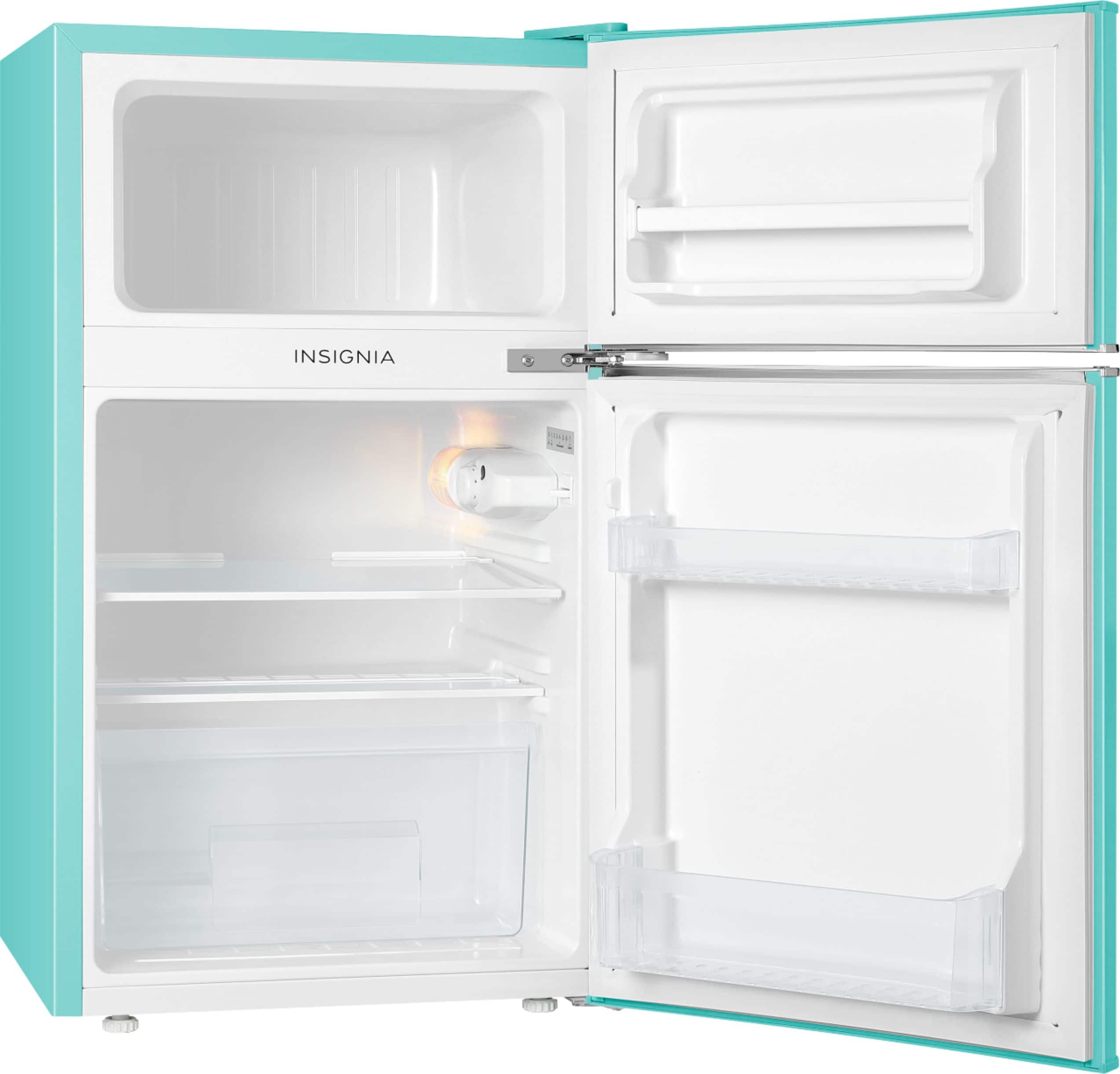 Insignia™ - 3.1 Cu. Ft. Retro Mini Fridge with Top Freezer and ENERGY STAR Certification - Mint - Image 7