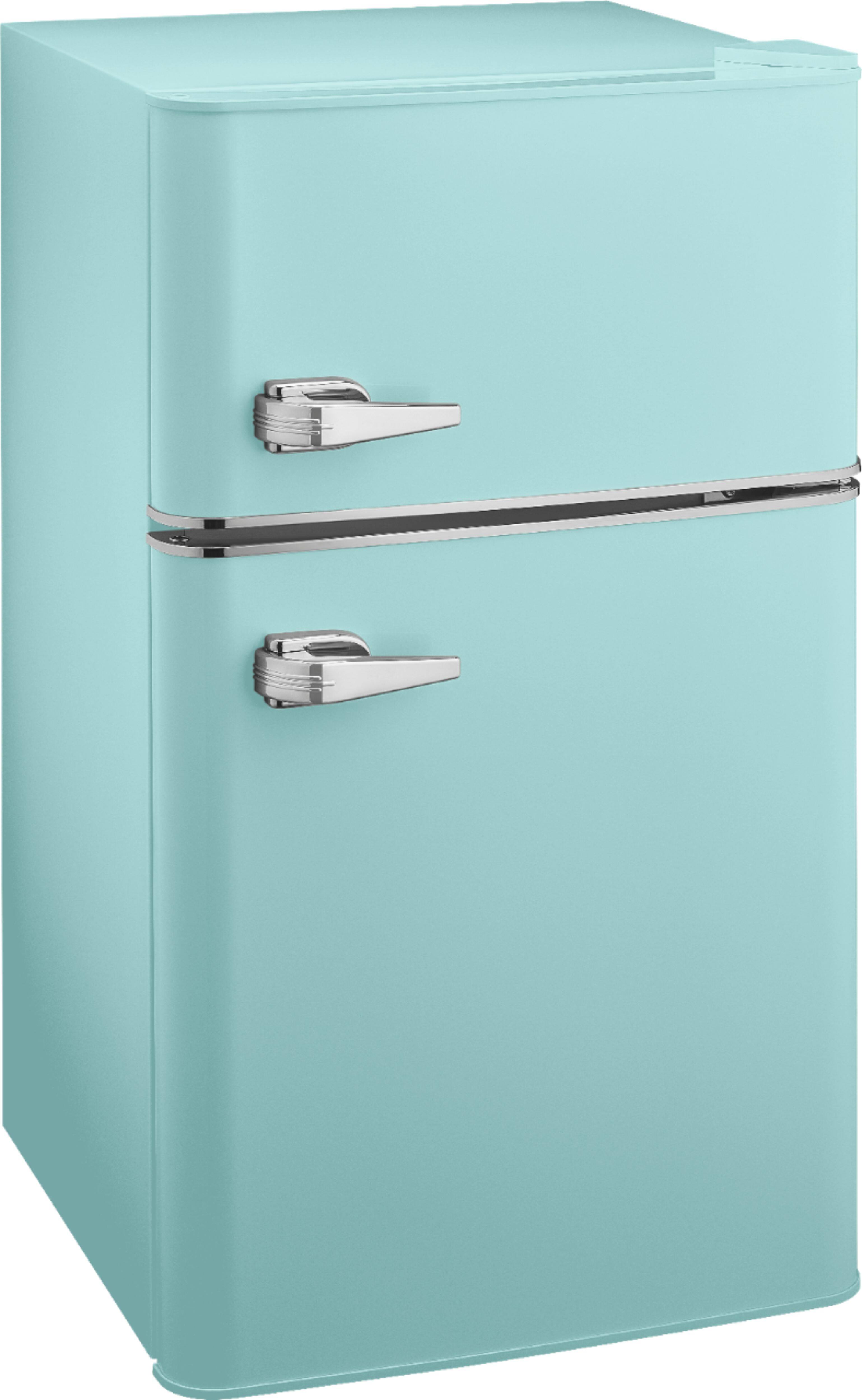 Insignia™ - 3.1 Cu. Ft. Retro Mini Fridge with Top Freezer and ENERGY STAR Certification - Mint - Image 10