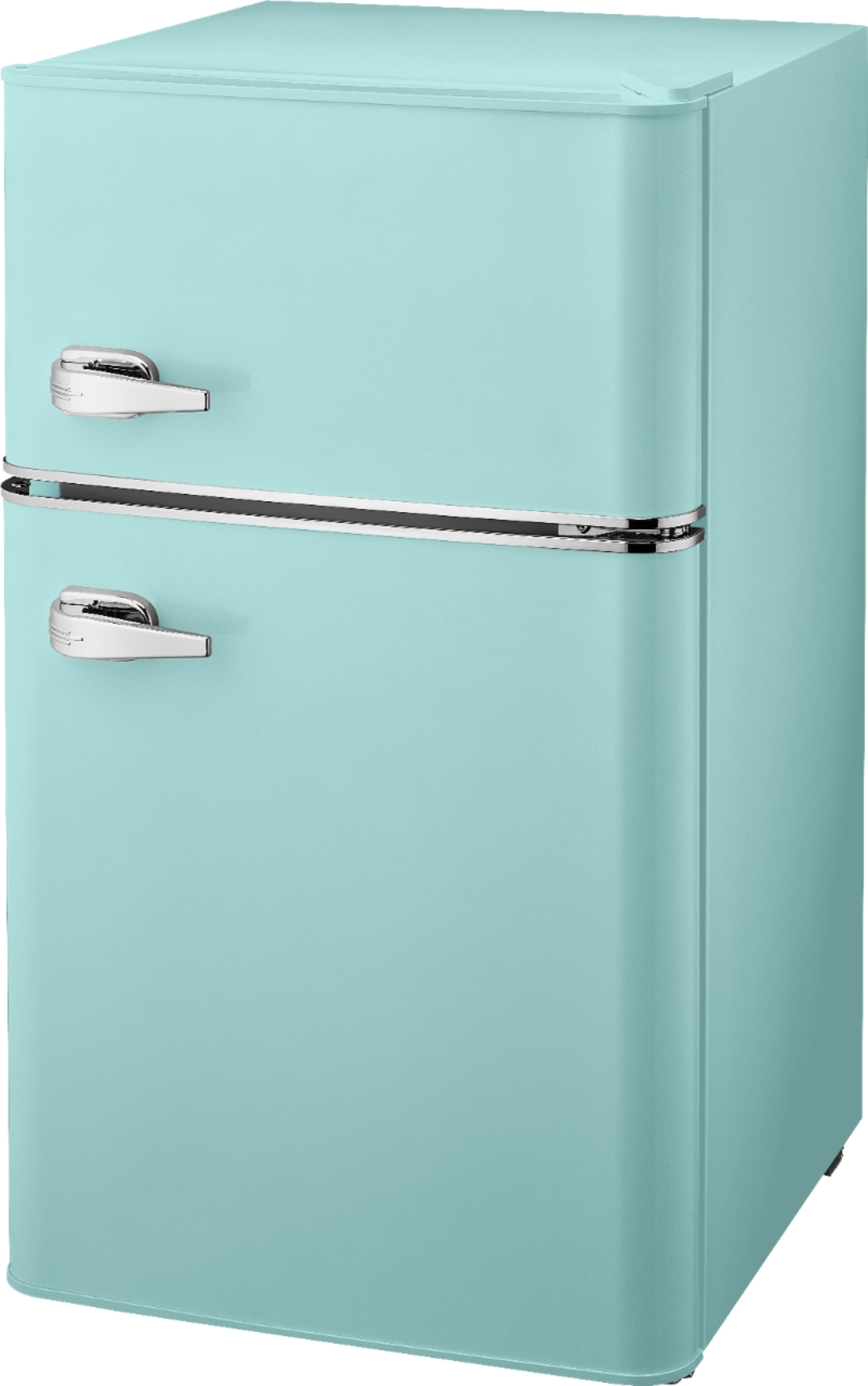 Insignia™ - 3.1 Cu. Ft. Retro Mini Fridge with Top Freezer and ENERGY STAR Certification - Mint - Image 9
