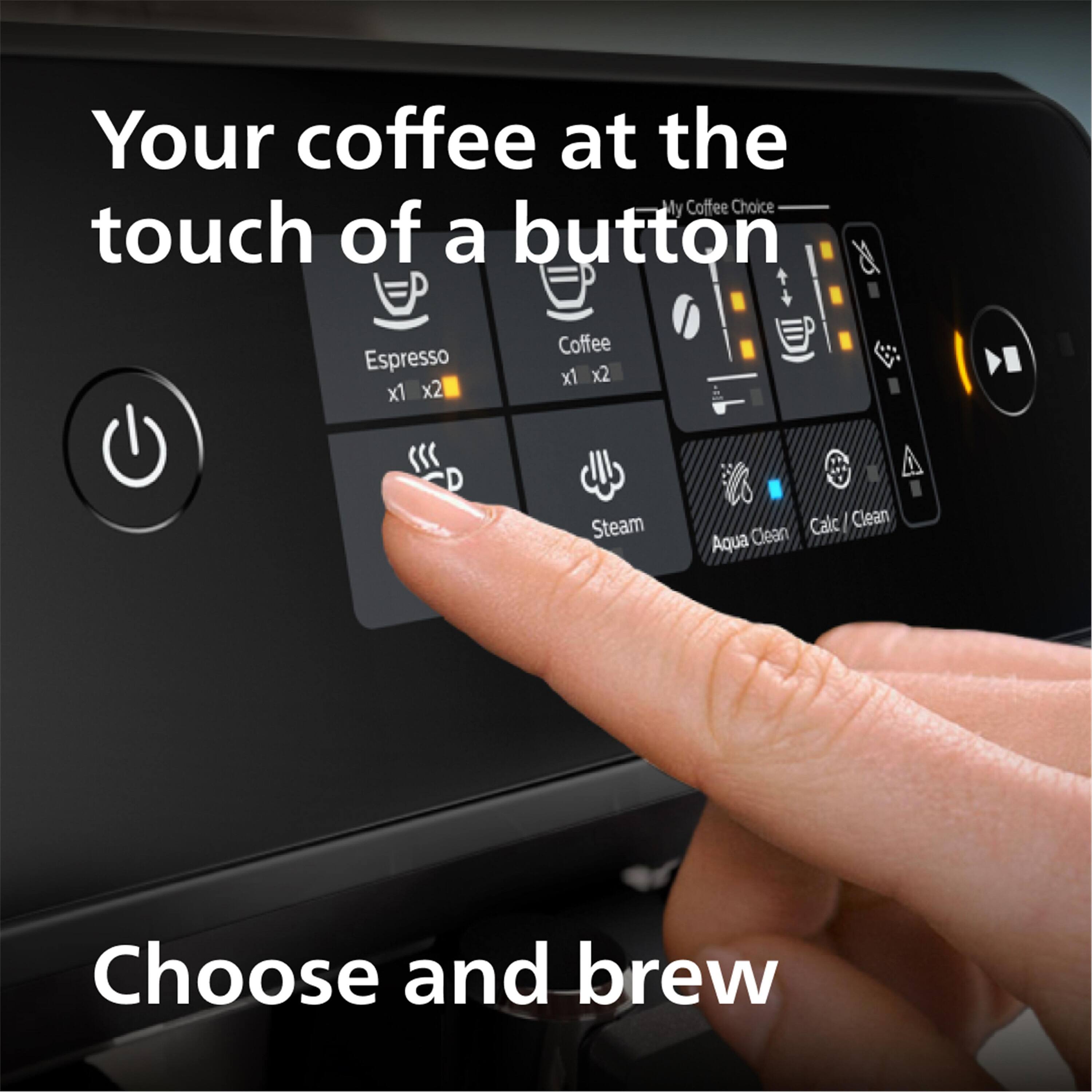 Philips - 1200 Fully Automatic Espresso and Coffee Machine with Milk Frother - Black - Image 10
