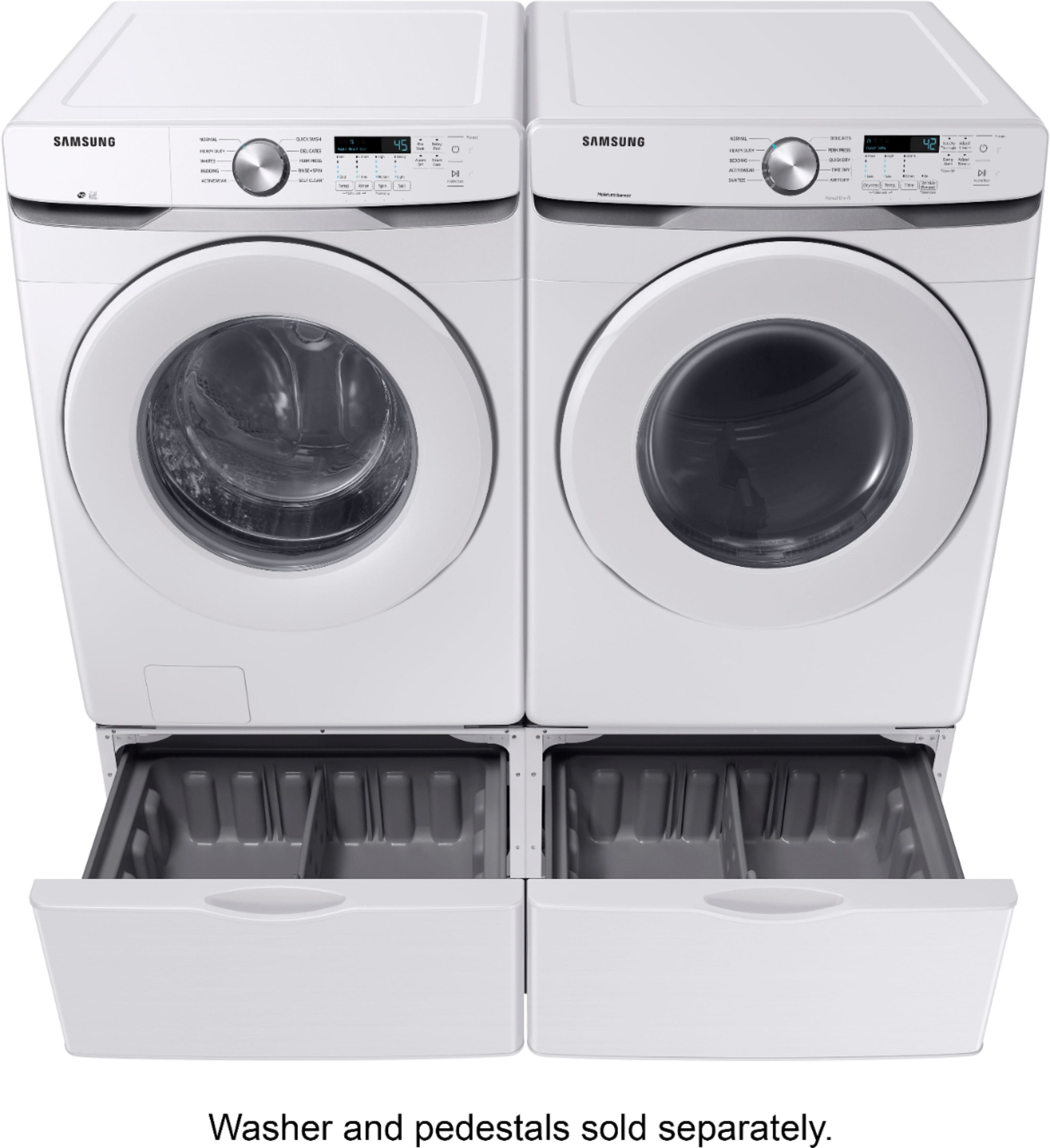 Samsung - 7.5 Cu. Ft. Stackable Electric Dryer with Sensor Dry - White - Image 10