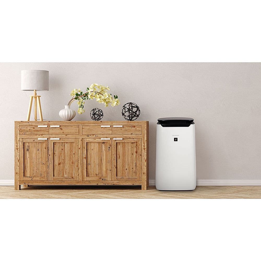 Sharp - Smart Air Purifier with Plasmacluster Ion Technology and True HEPA Filter for Large Rooms Up to 502 Sq. Ft - White - Image 8