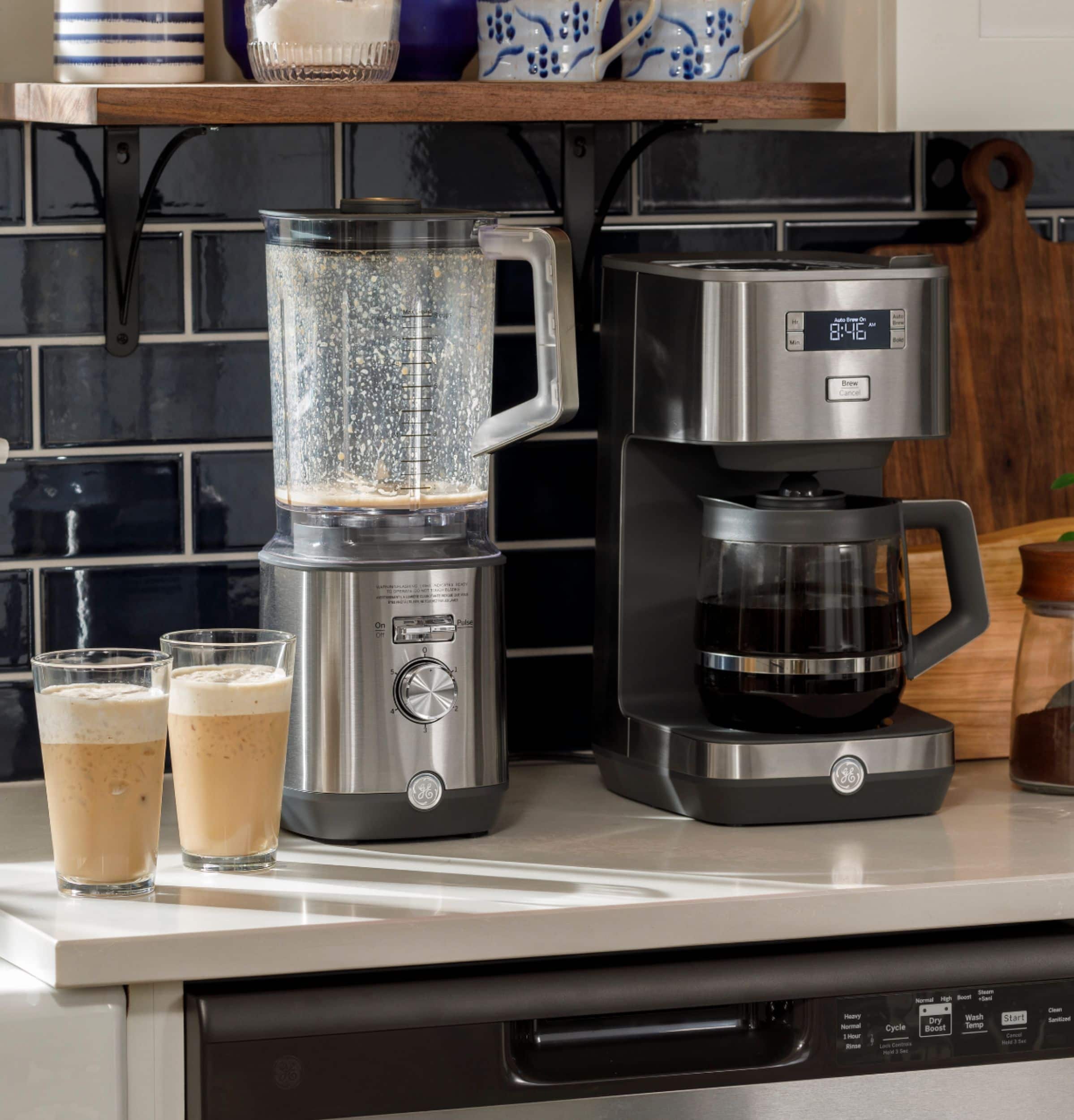 GE - 5-Speed 64-Oz. Blender with Blender Cups - Stainless Steel - Image 18