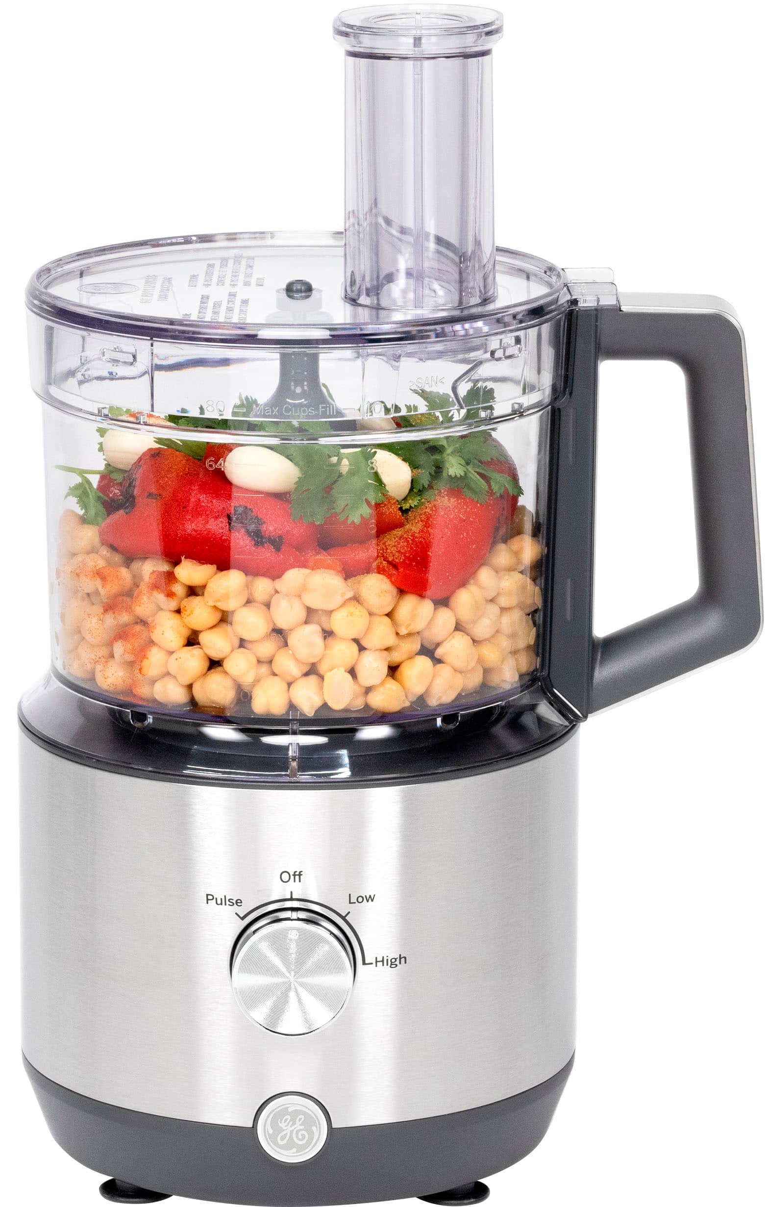 GE - 12-Cup Food Processor with Accessories - Stainless Steel - Image 10