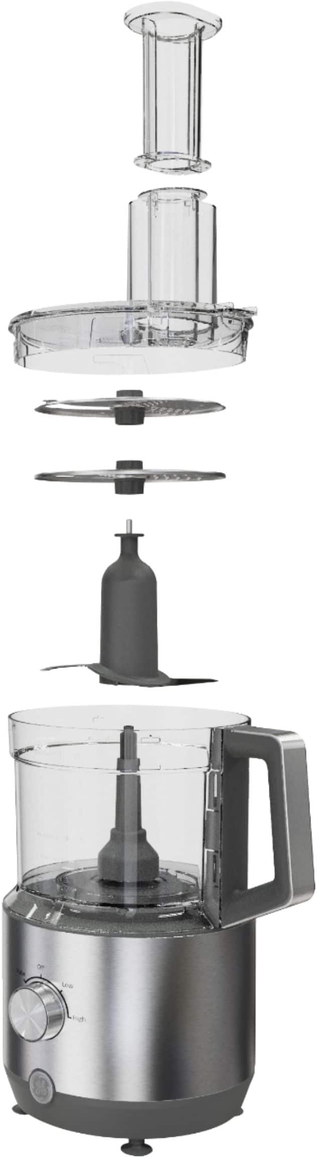 GE - 12-Cup Food Processor with Accessories - Stainless Steel - Image 3
